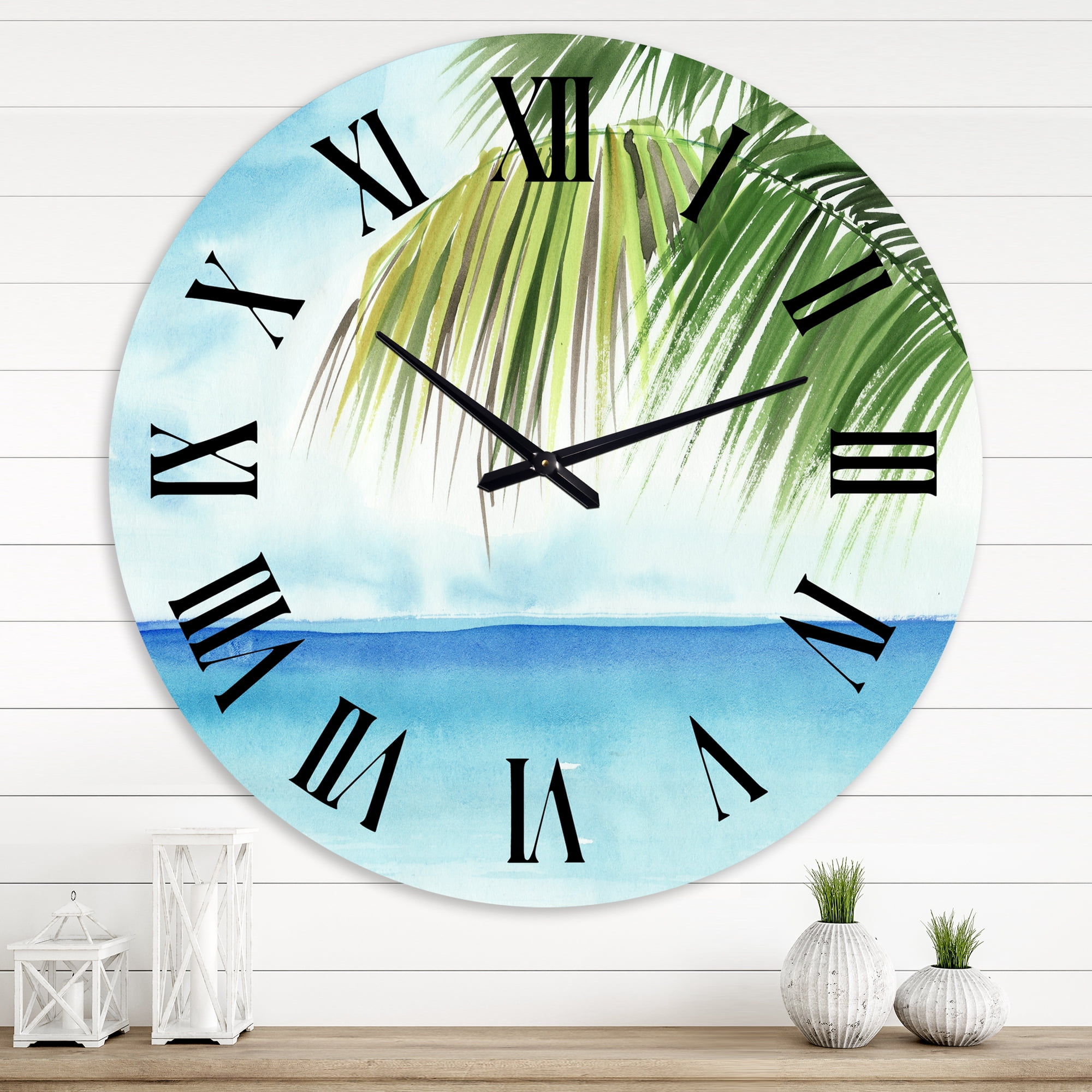 Designart 1 in Coastal Wall Clock
