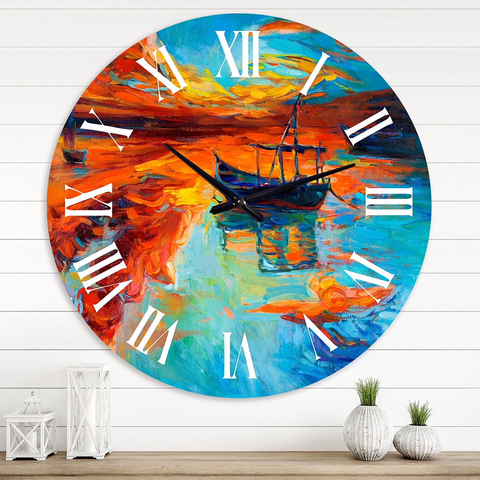 Designart 1 in Coastal Wall Clock