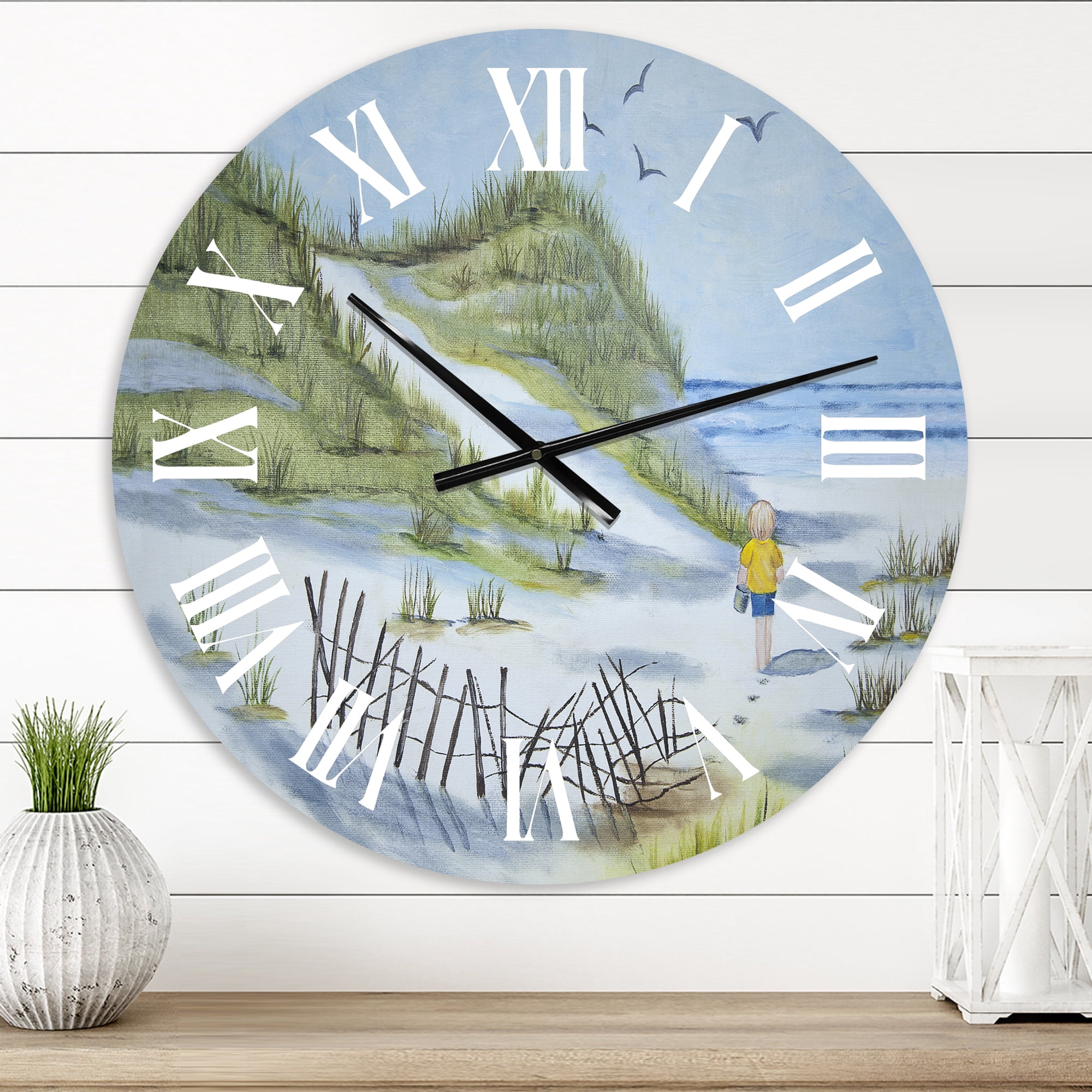 Designart 1 in Coastal Wall Clock