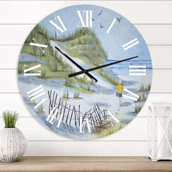 Designart 1 in Coastal Wall Clock