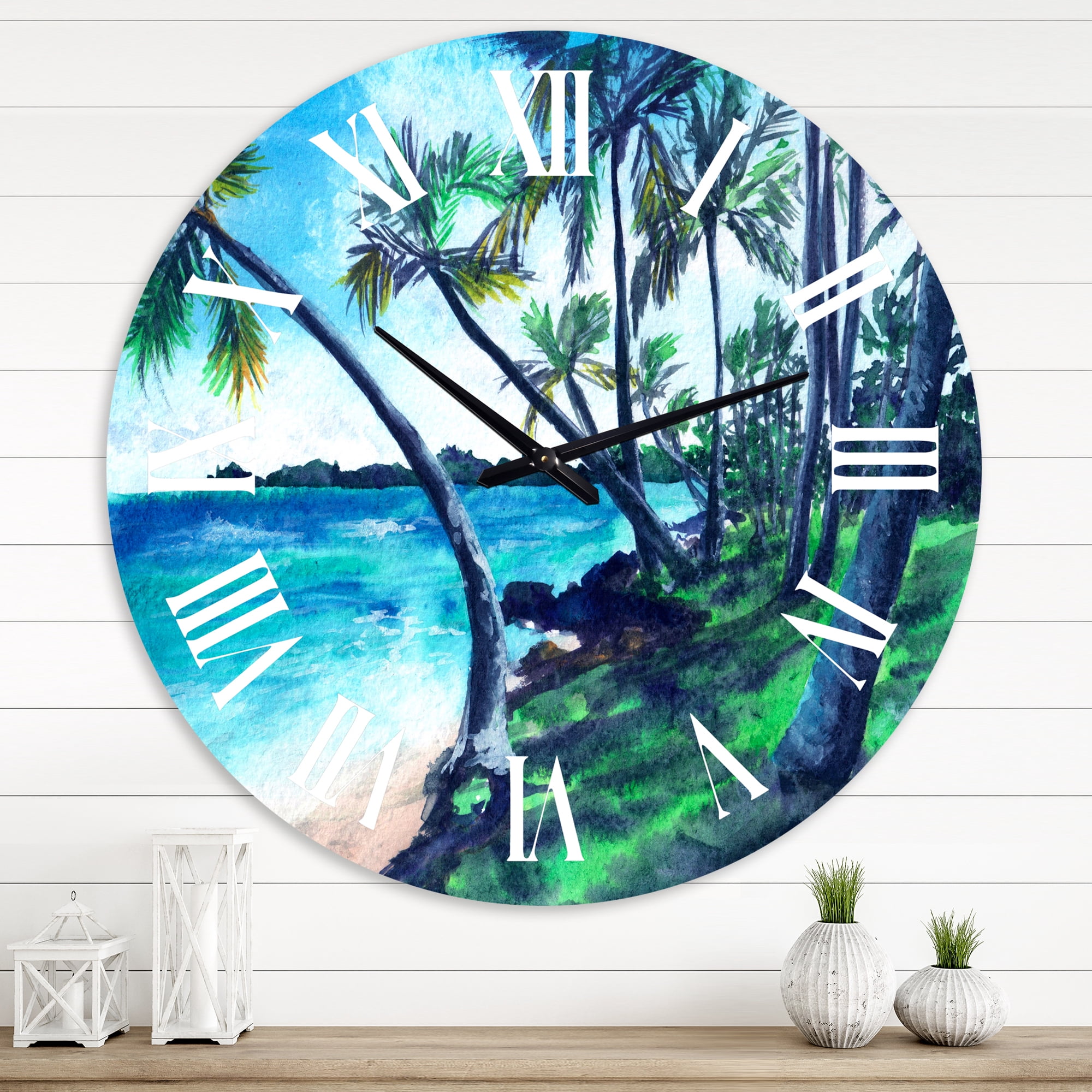 Designart 1 in Coastal Wall Clock