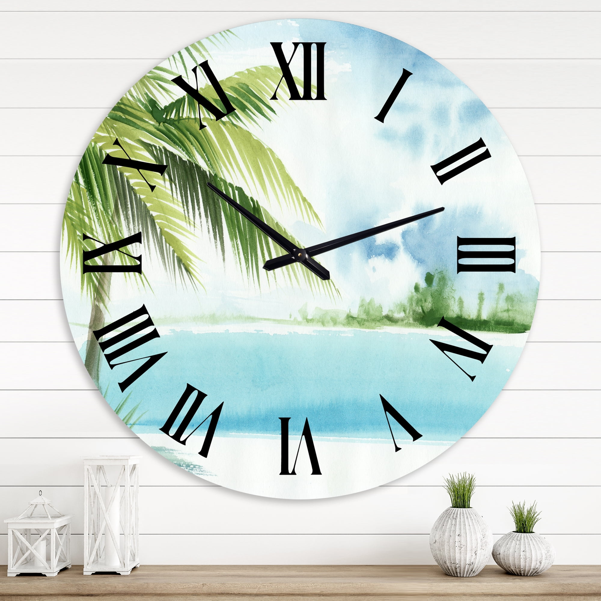 Designart 1 in Coastal Wall Clock