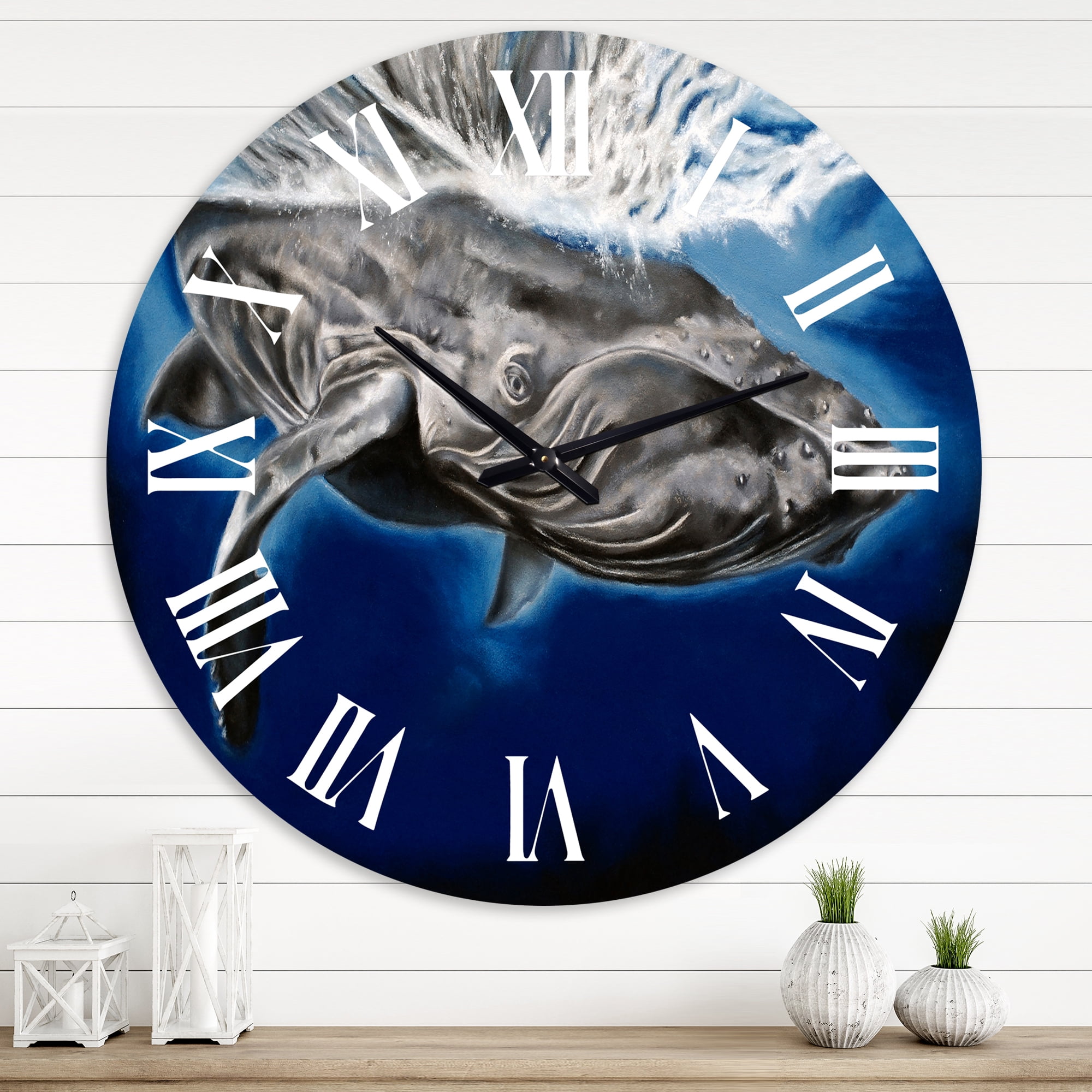 Designart 1 in Coastal Wall Clock