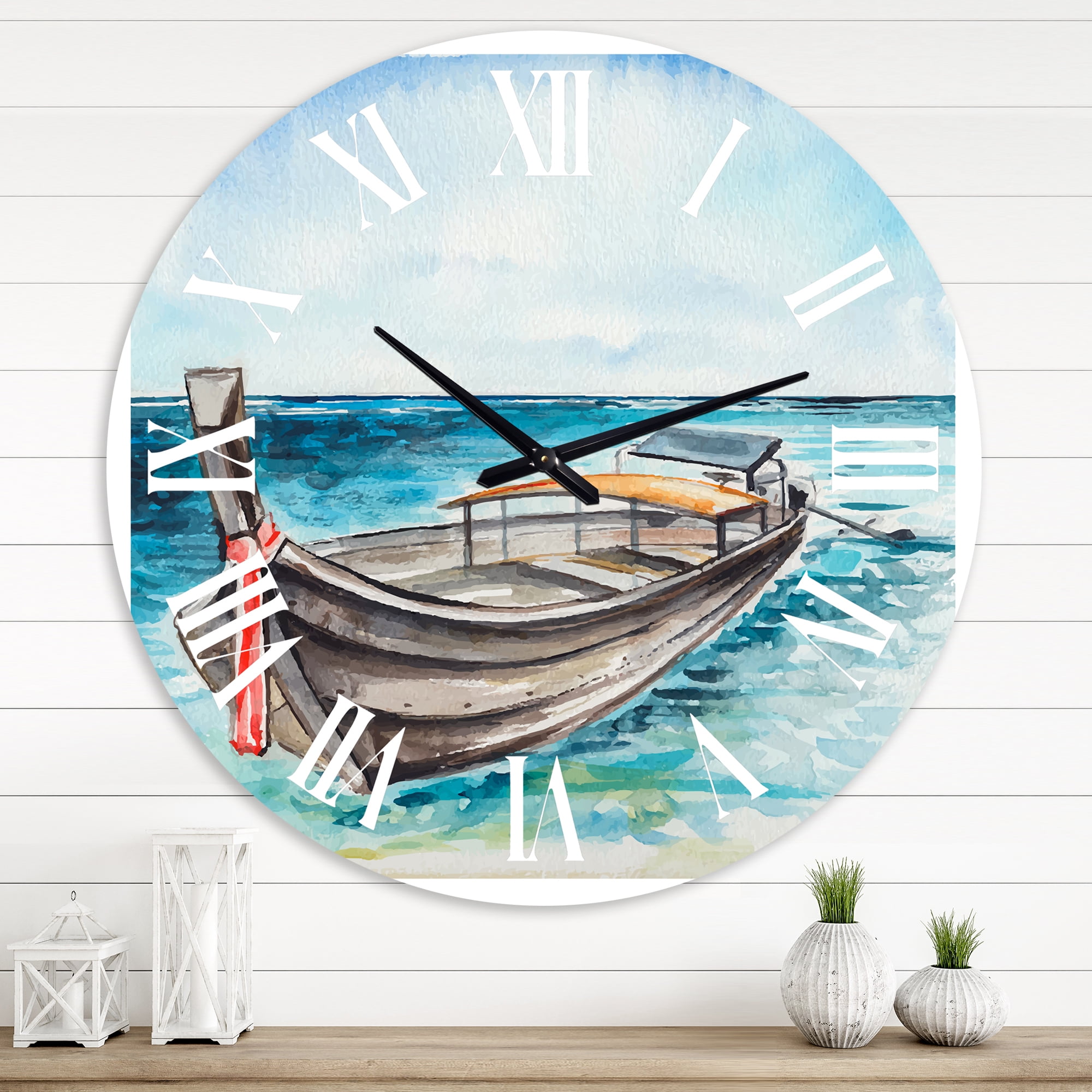 Designart 1 in Coastal Wall Clock