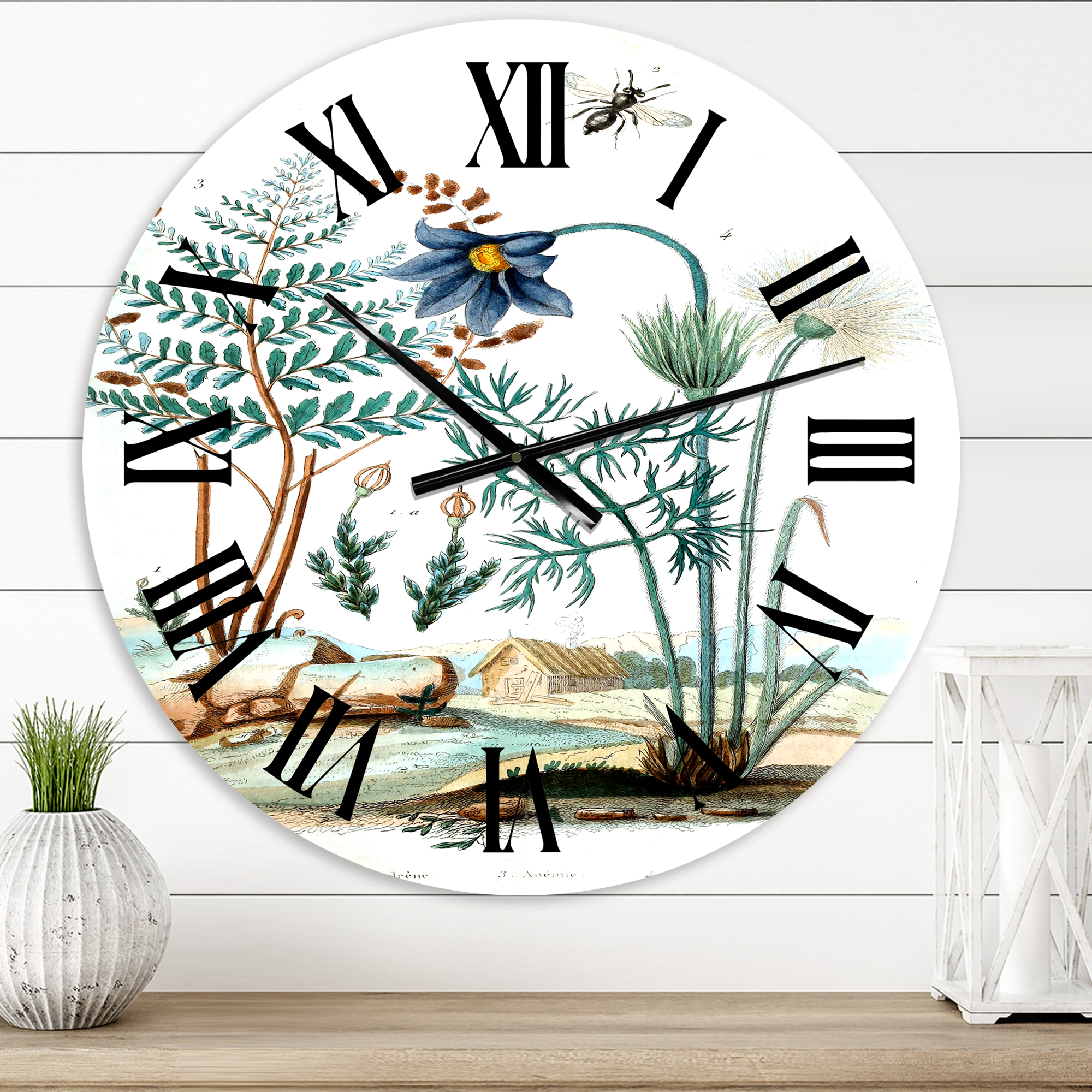 Designart 1 in Farmhouse Wall Clock