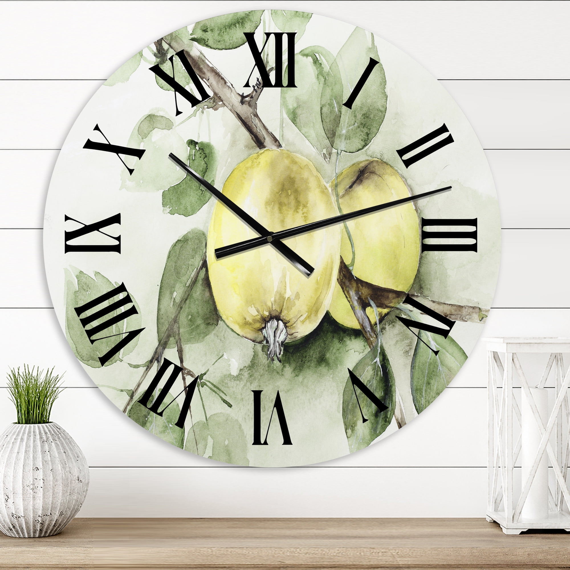 Designart 1 in Farmhouse Wall Clock