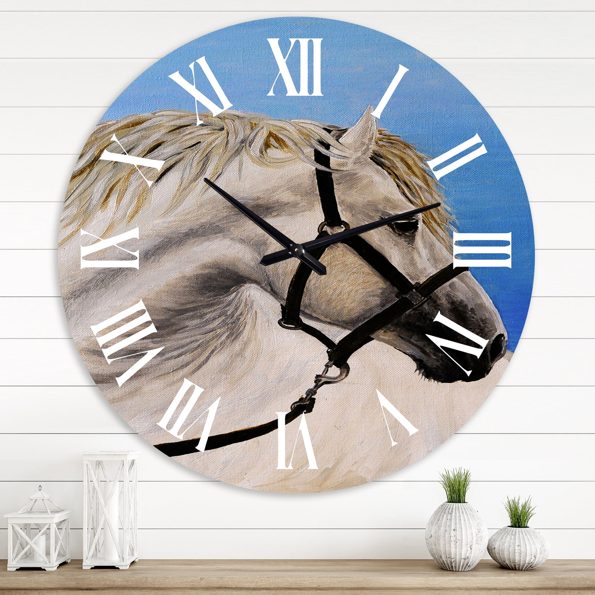 Designart 1 in Farmhouse Wall Clock