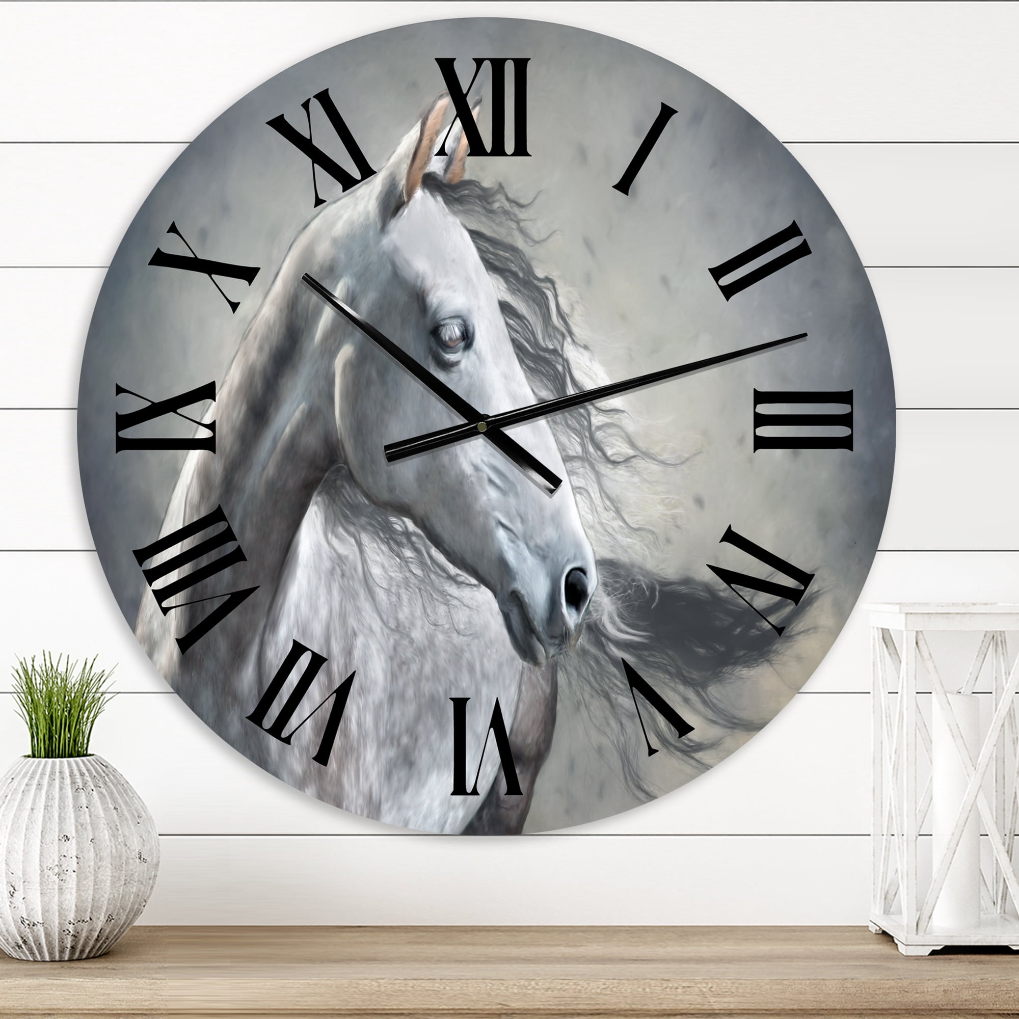 Designart 1 in Farmhouse Wall Clock