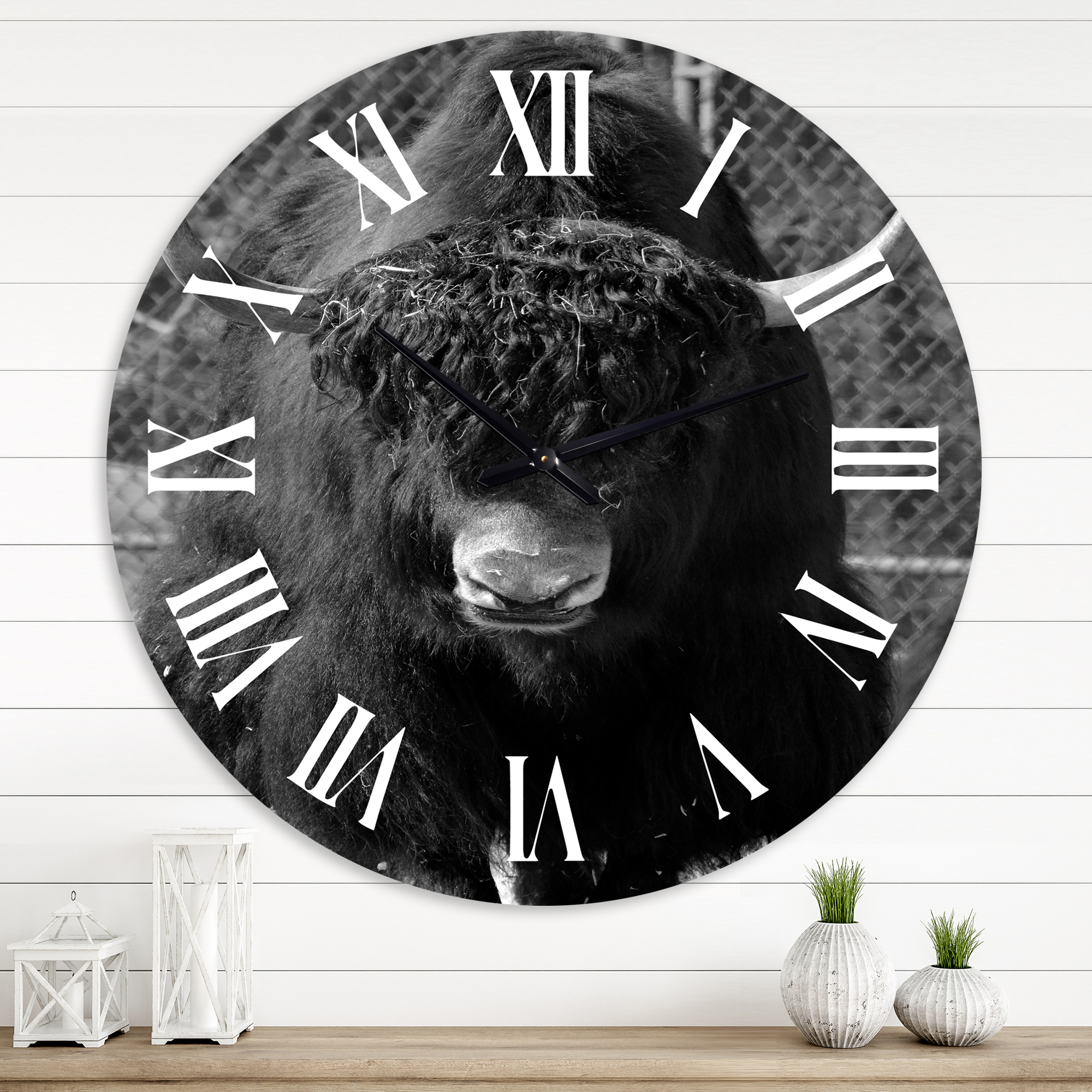Designart 1 in Farmhouse Wall Clock