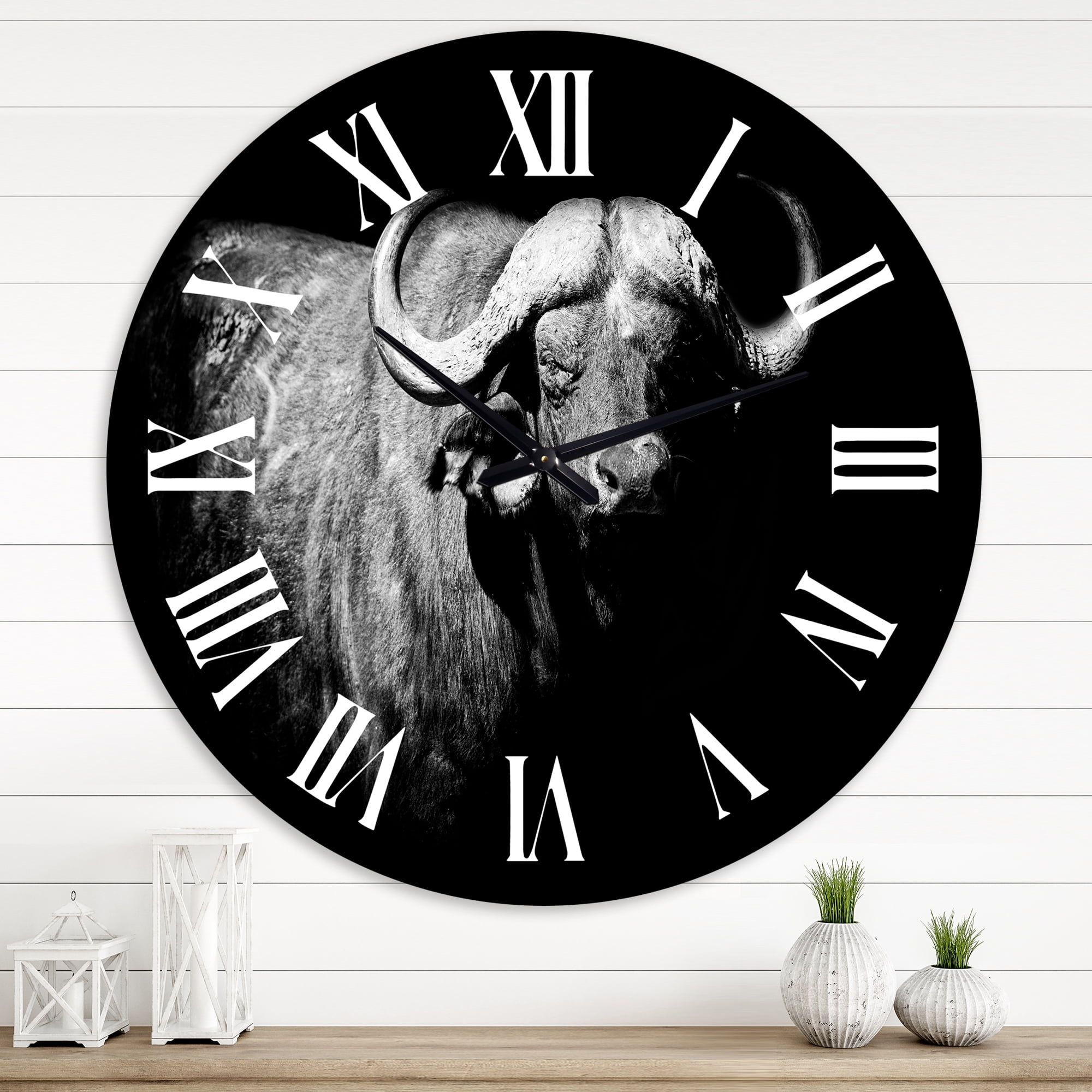 Designart 1 in Farmhouse Wall Clock