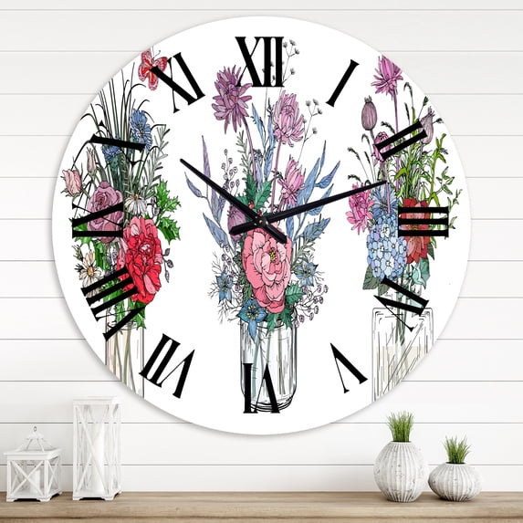 Designart 1 in Farmhouse Wall Clock