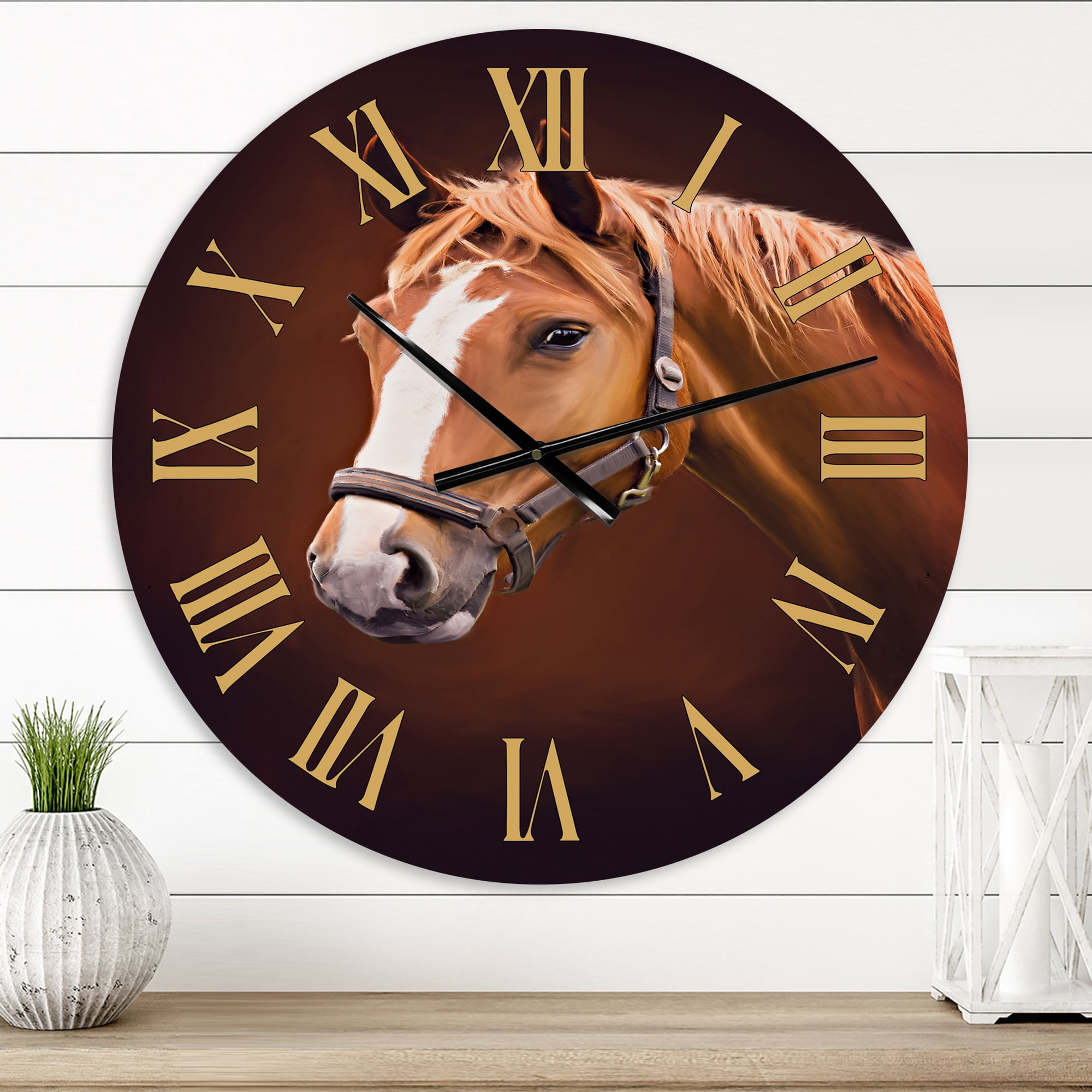 Designart 1 in Farmhouse Wall Clock