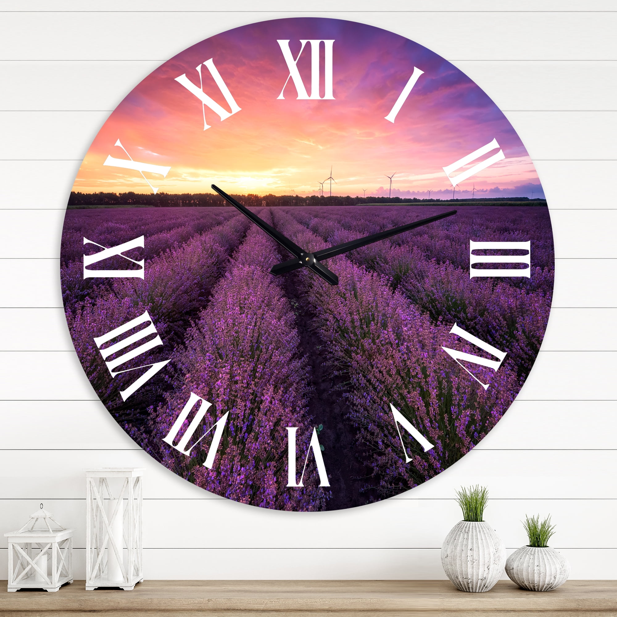 Designart 1 in Farmhouse Wall Clock