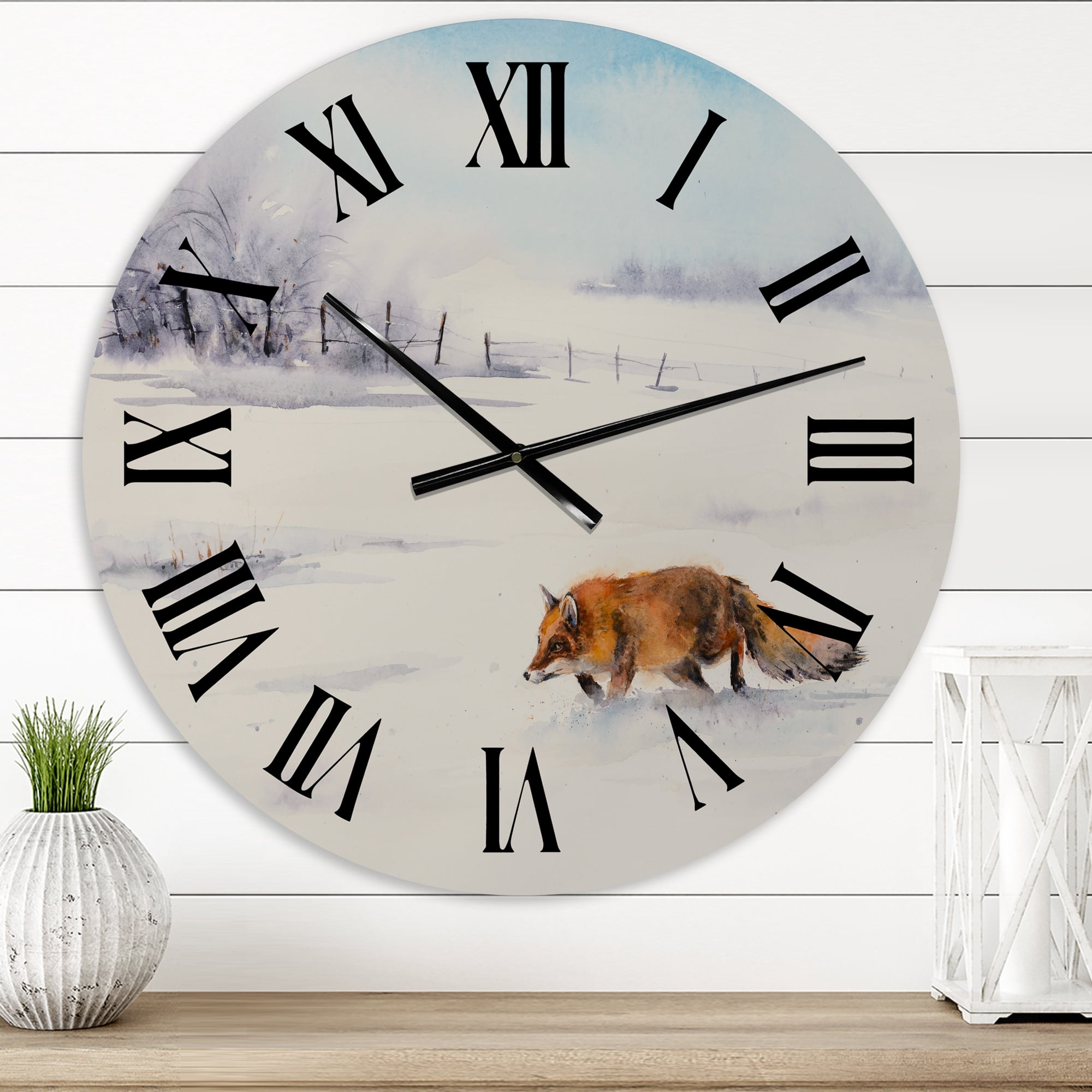 Designart 1 in Farmhouse Wall Clock