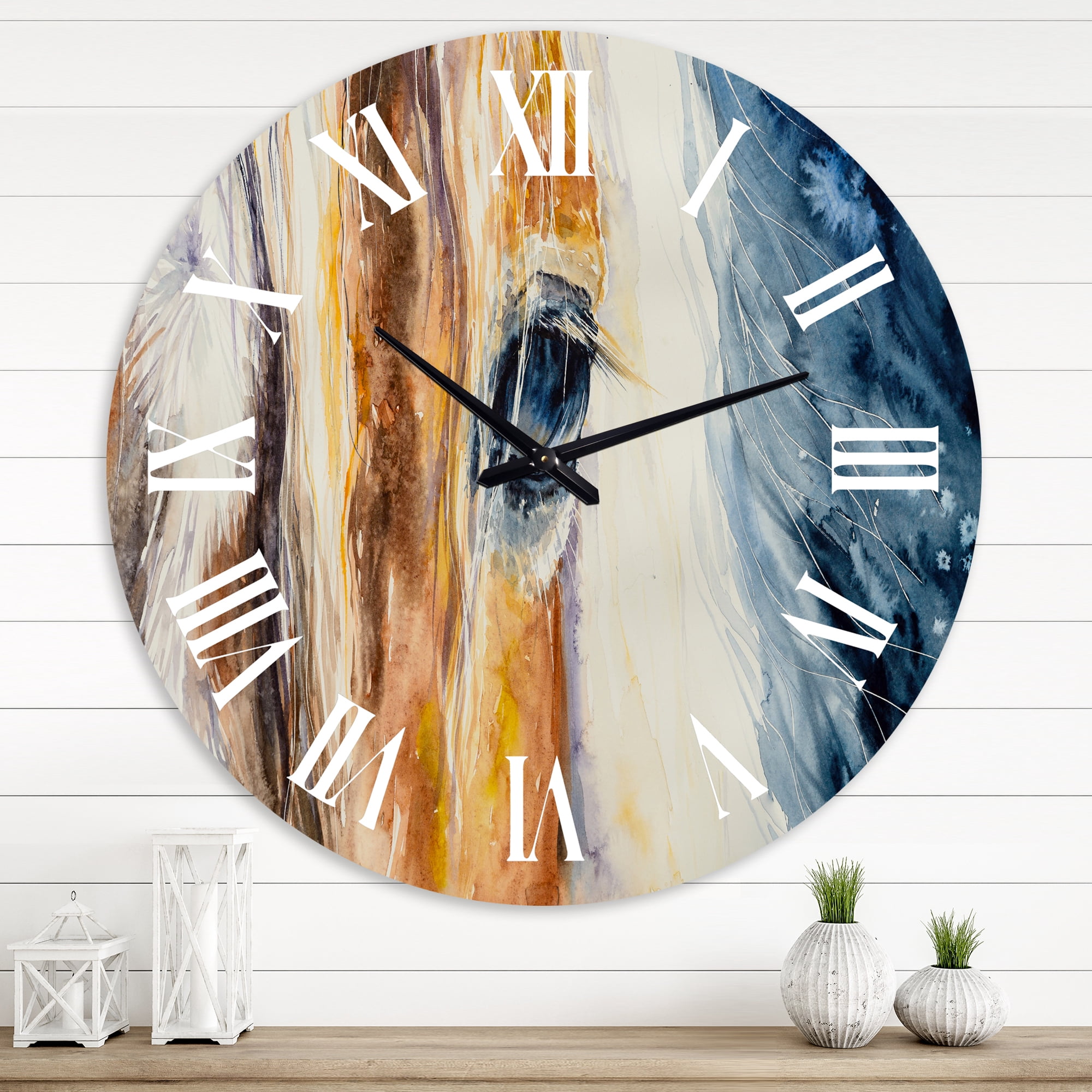 Designart 1 in Farmhouse Wall Clock