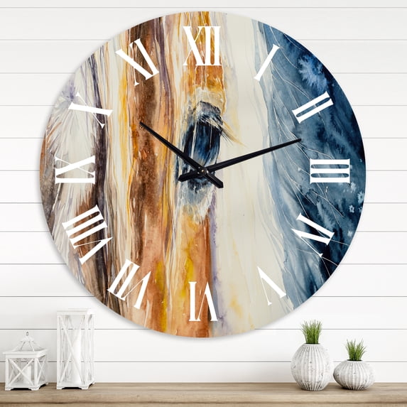 Designart 1 in Farmhouse Wall Clock