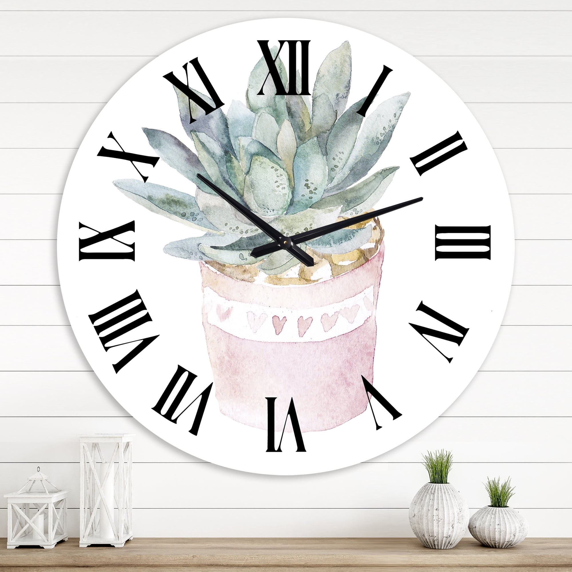 Designart 1 in Farmhouse Wall Clock