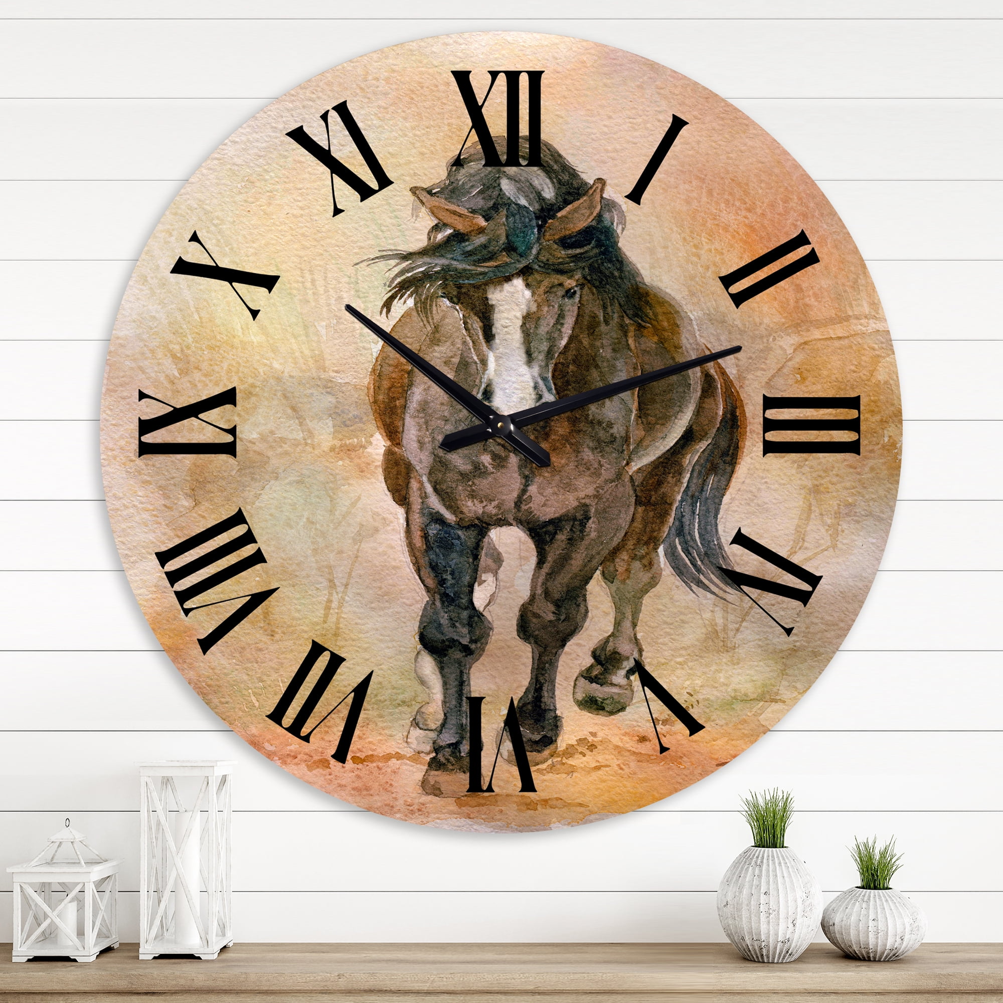 Designart 1 in Farmhouse Wall Clock