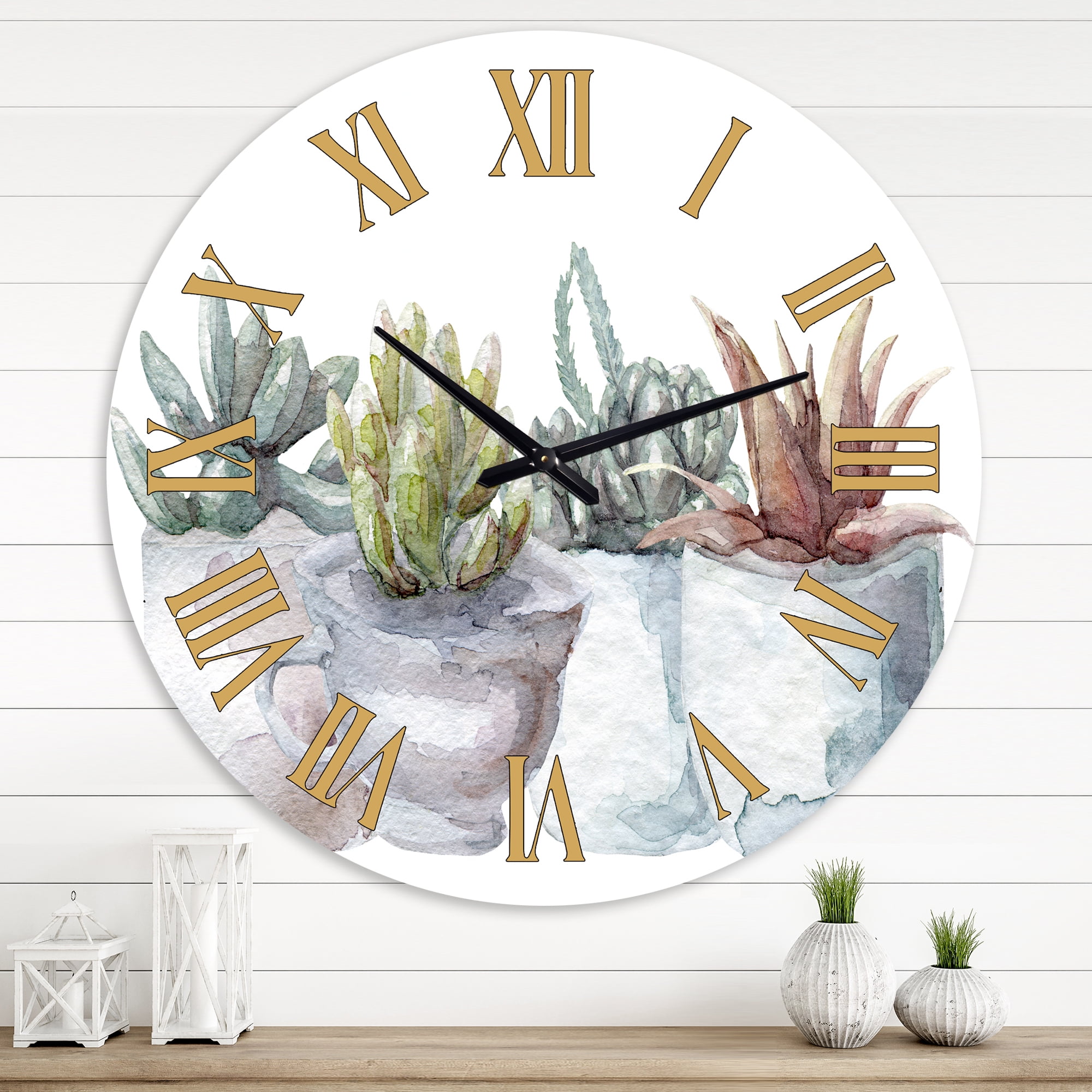 Designart 1 in Farmhouse Wall Clock
