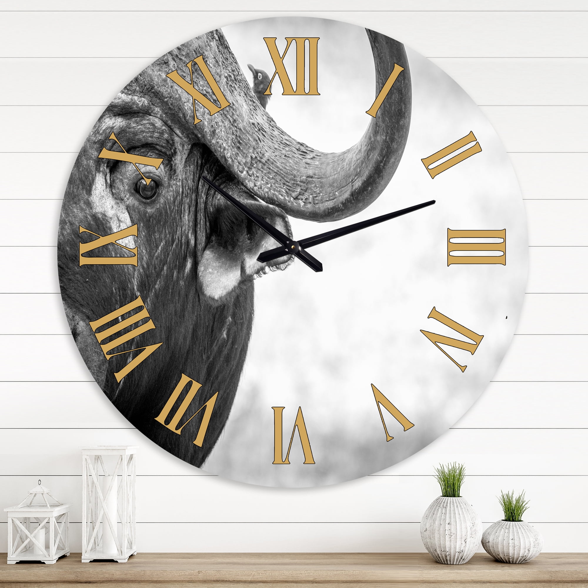 Designart 1 in Farmhouse Wall Clock