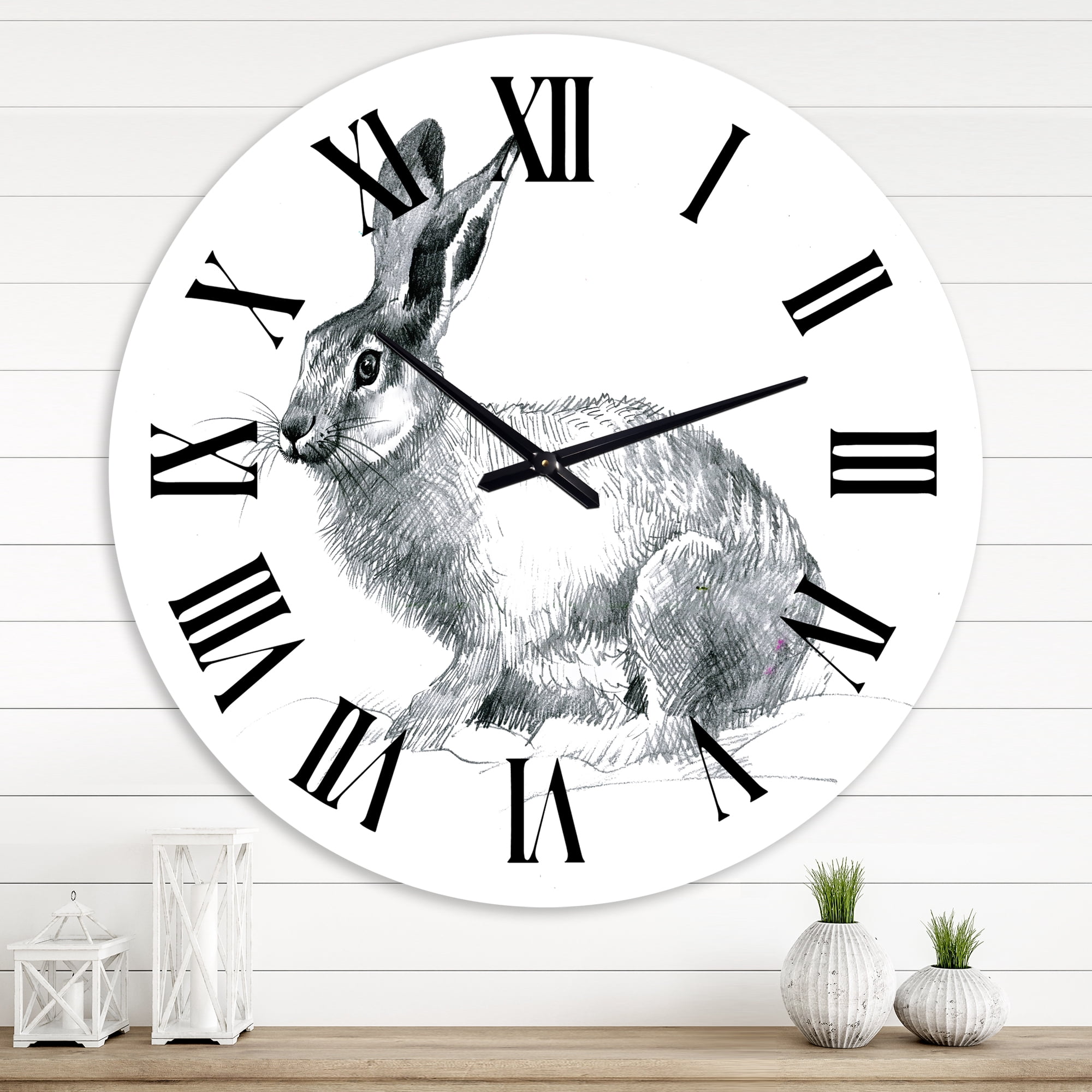 Designart 1 in Farmhouse Wall Clock