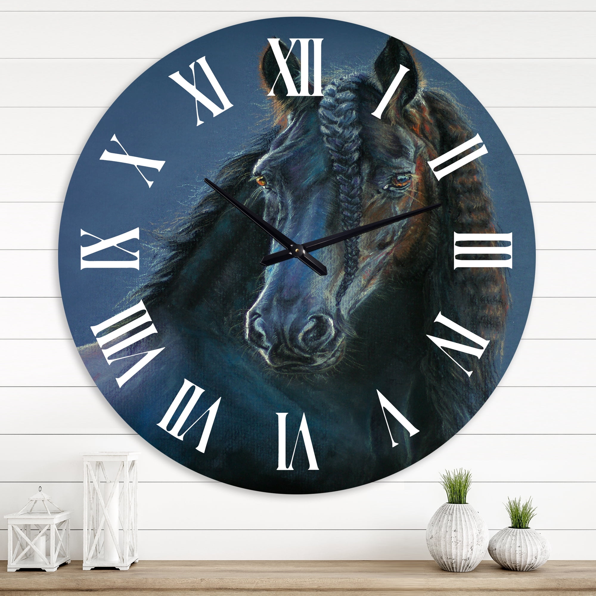 Designart 1 in Farmhouse Wall Clock