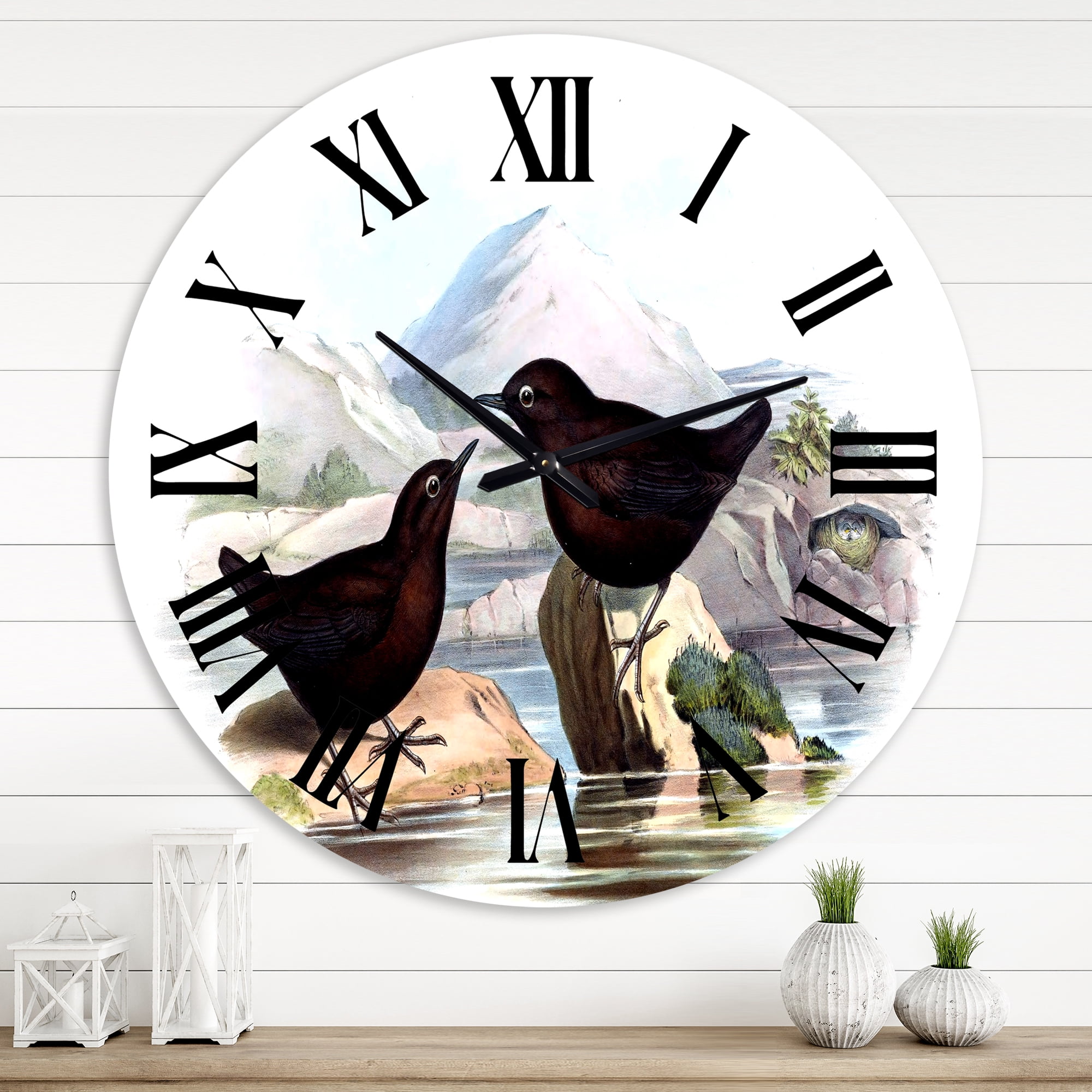 Designart 1 in Farmhouse Wall Clock