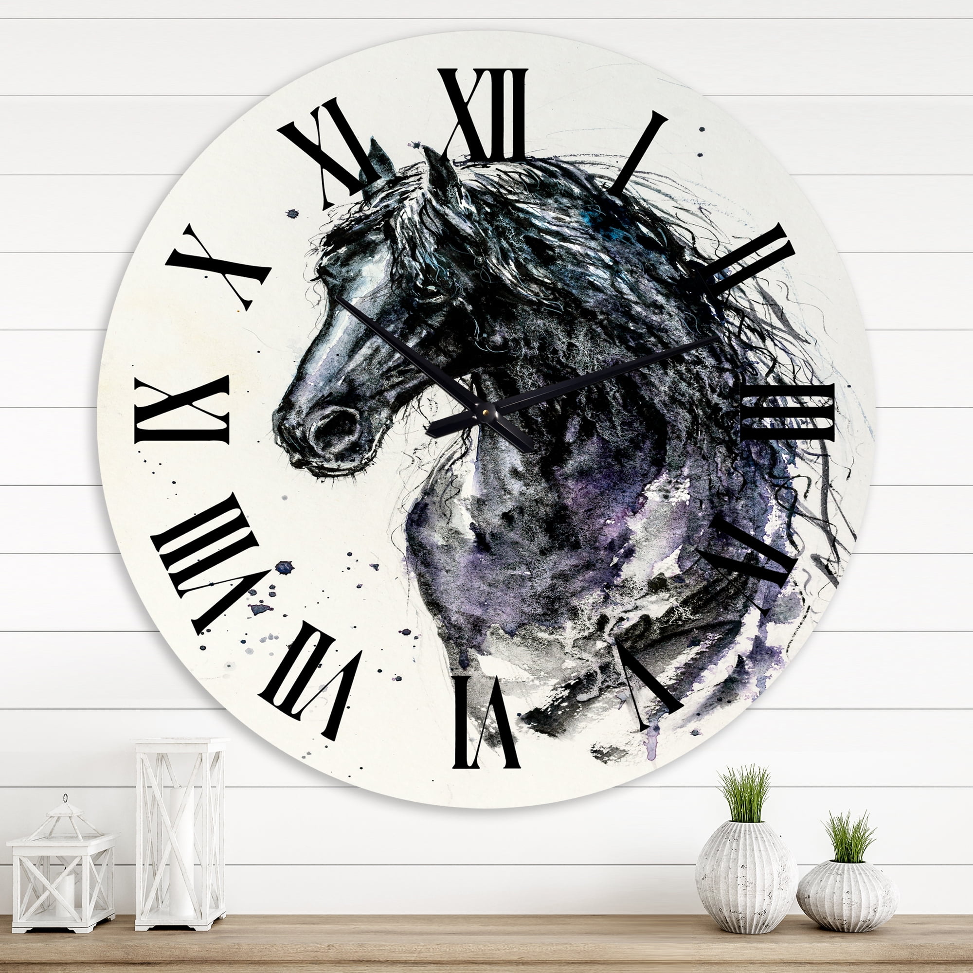 Designart 1 in Farmhouse Wall Clock