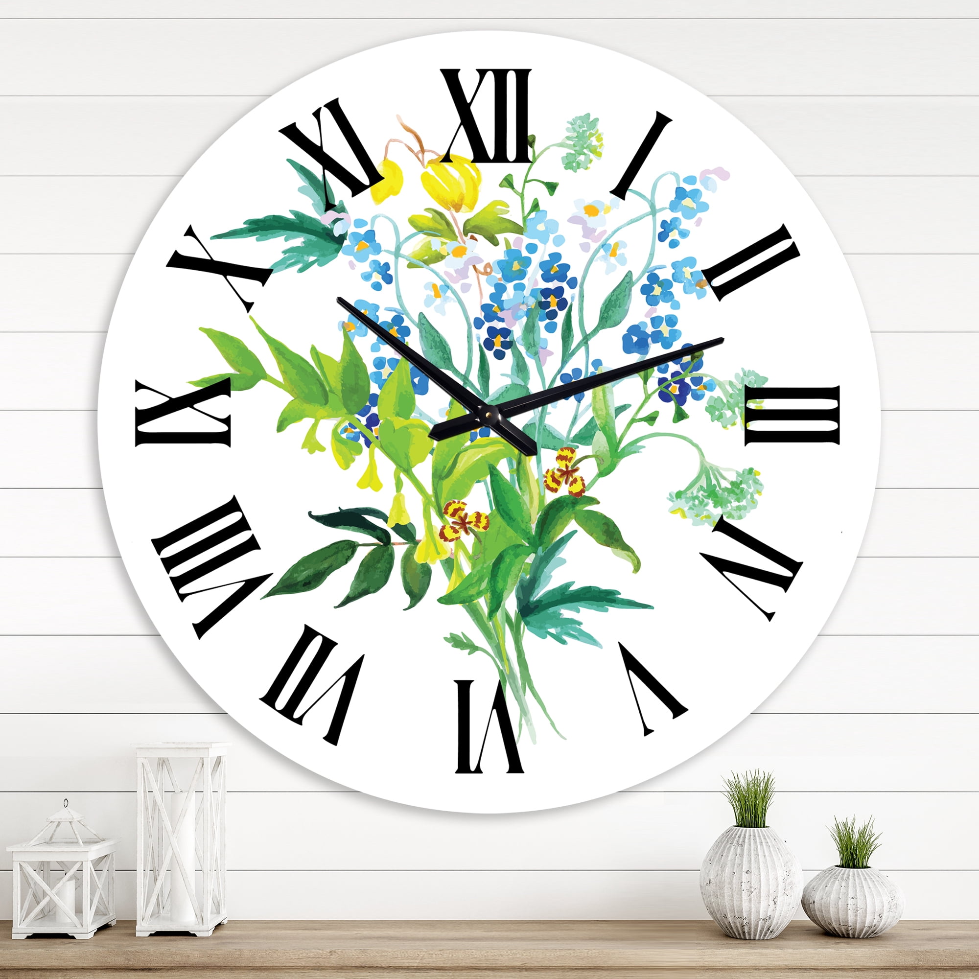 Designart 1 in Farmhouse Wall Clock