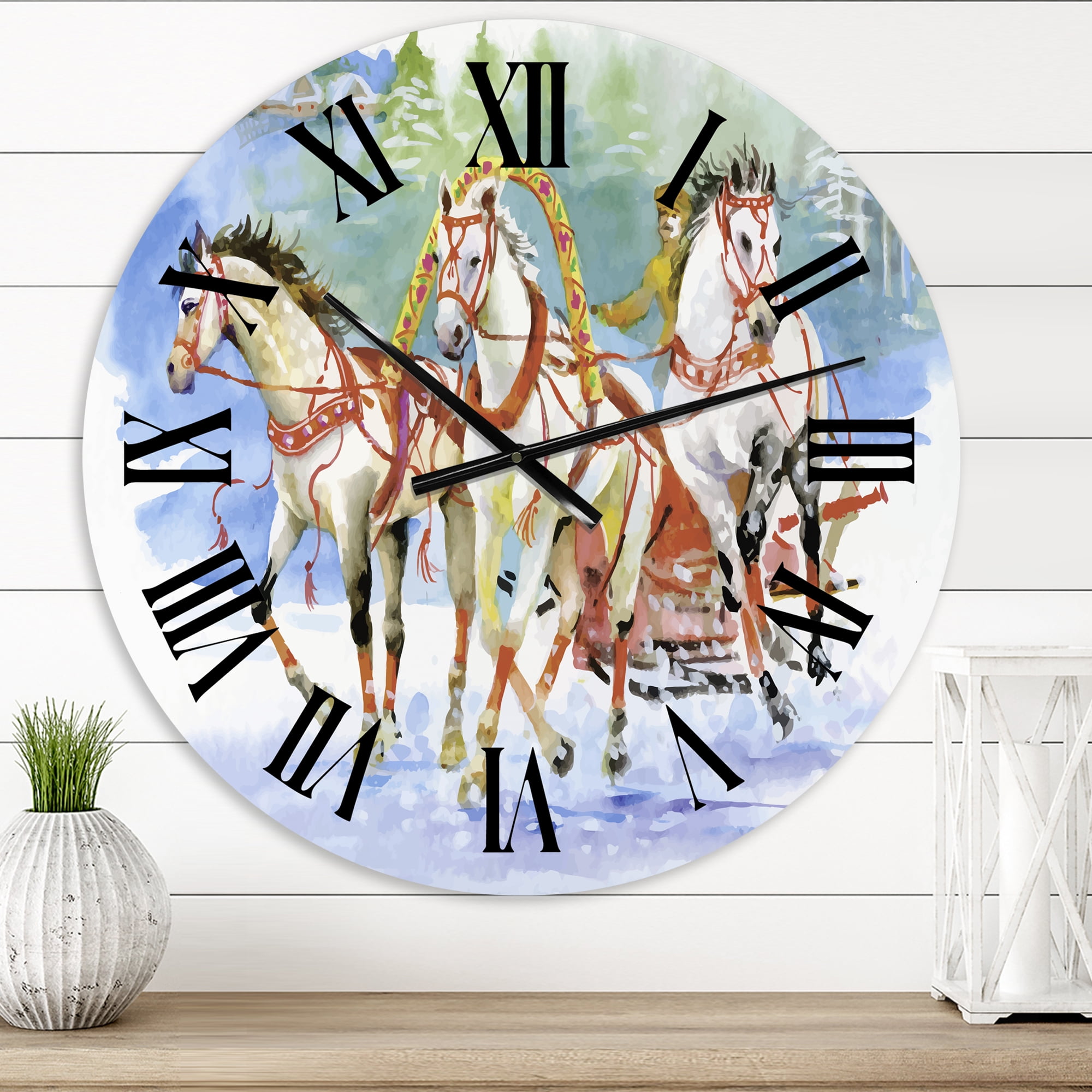 Designart 1 in Farmhouse Wall Clock