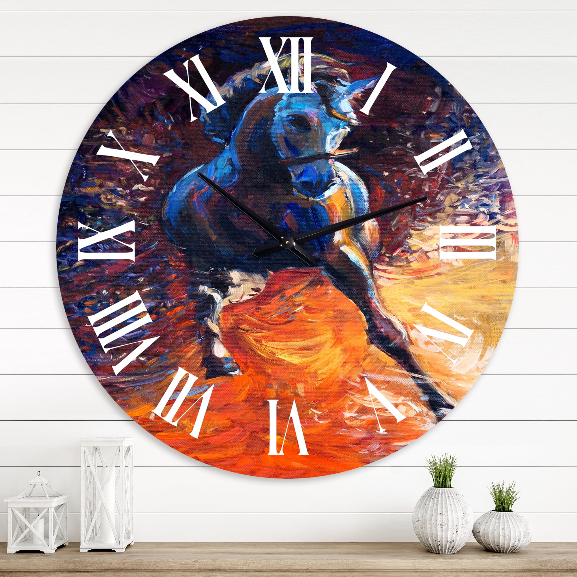 Designart 1 in Farmhouse Wall Clock