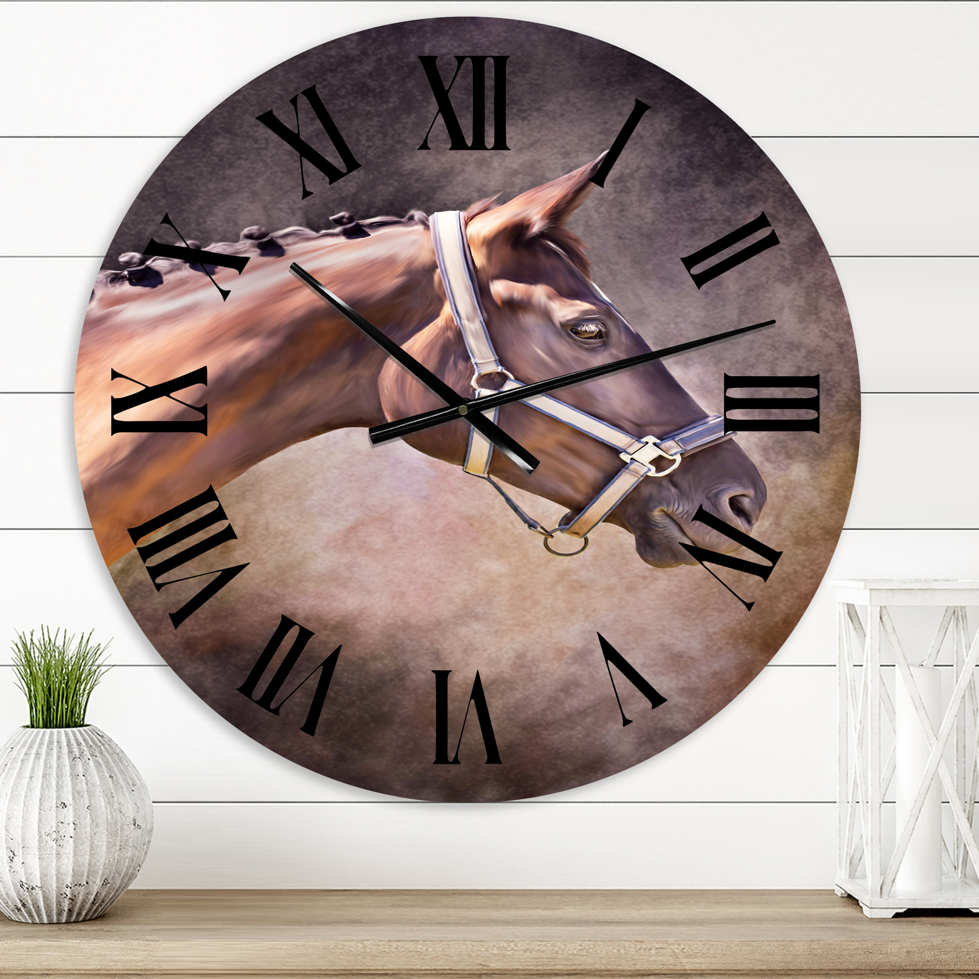 Designart 1 in Farmhouse Wall Clock