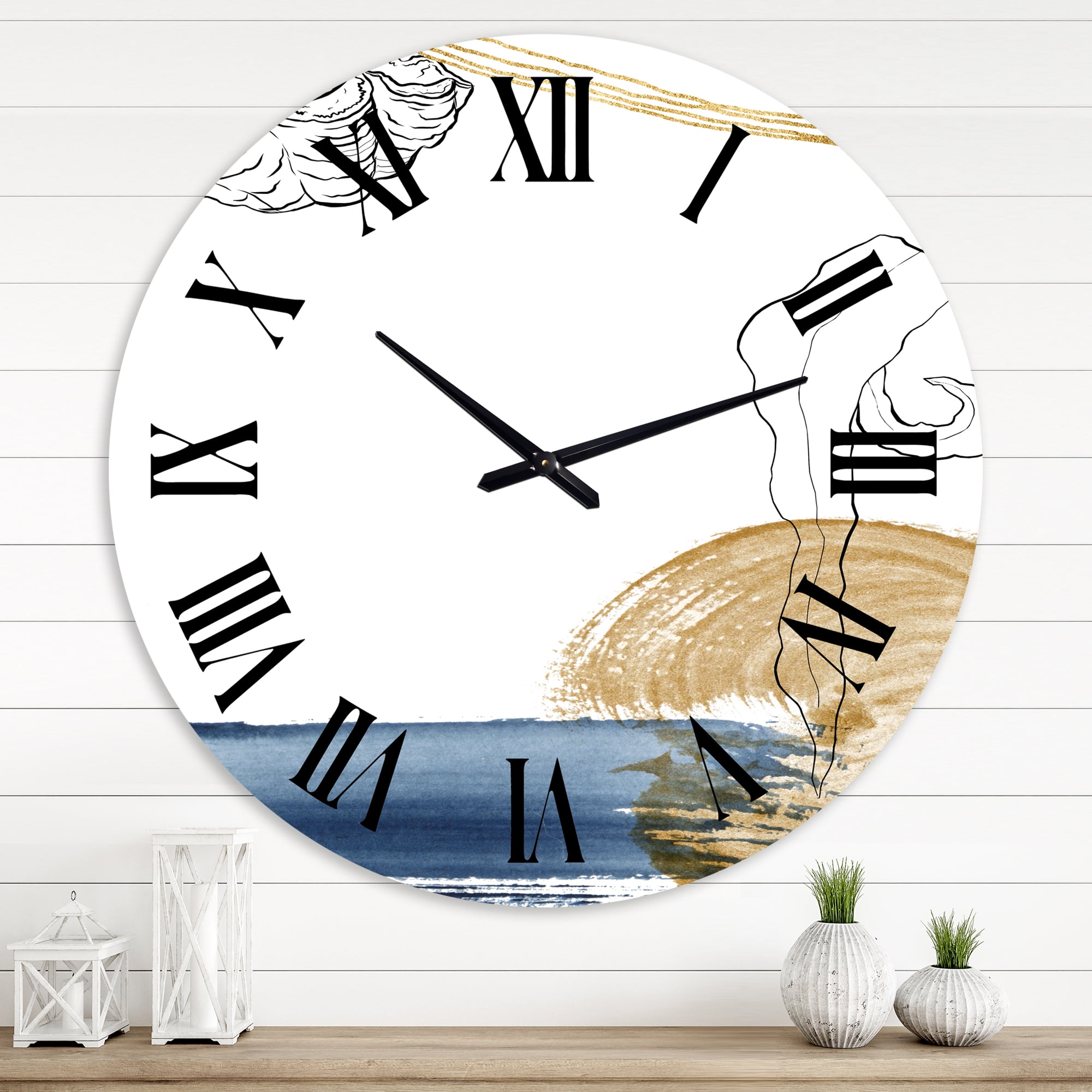 Designart 1 in Farmhouse Wall Clock