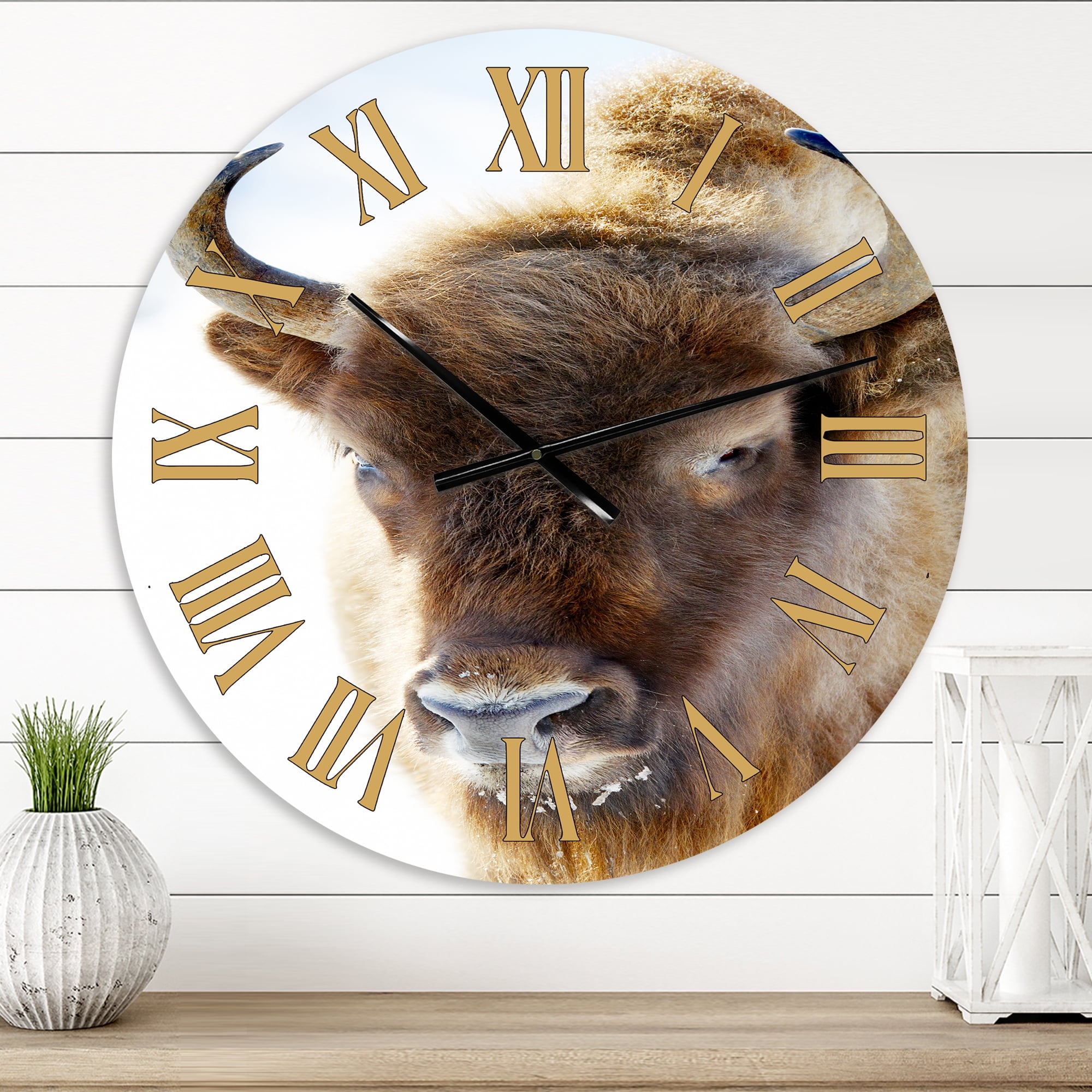 Designart 1 in Farmhouse Wall Clock