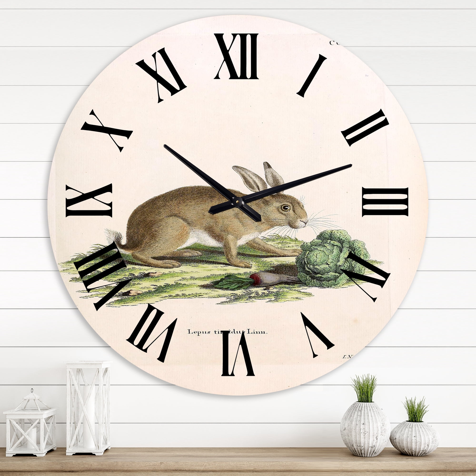 Designart 1 in Farmhouse Wall Clock