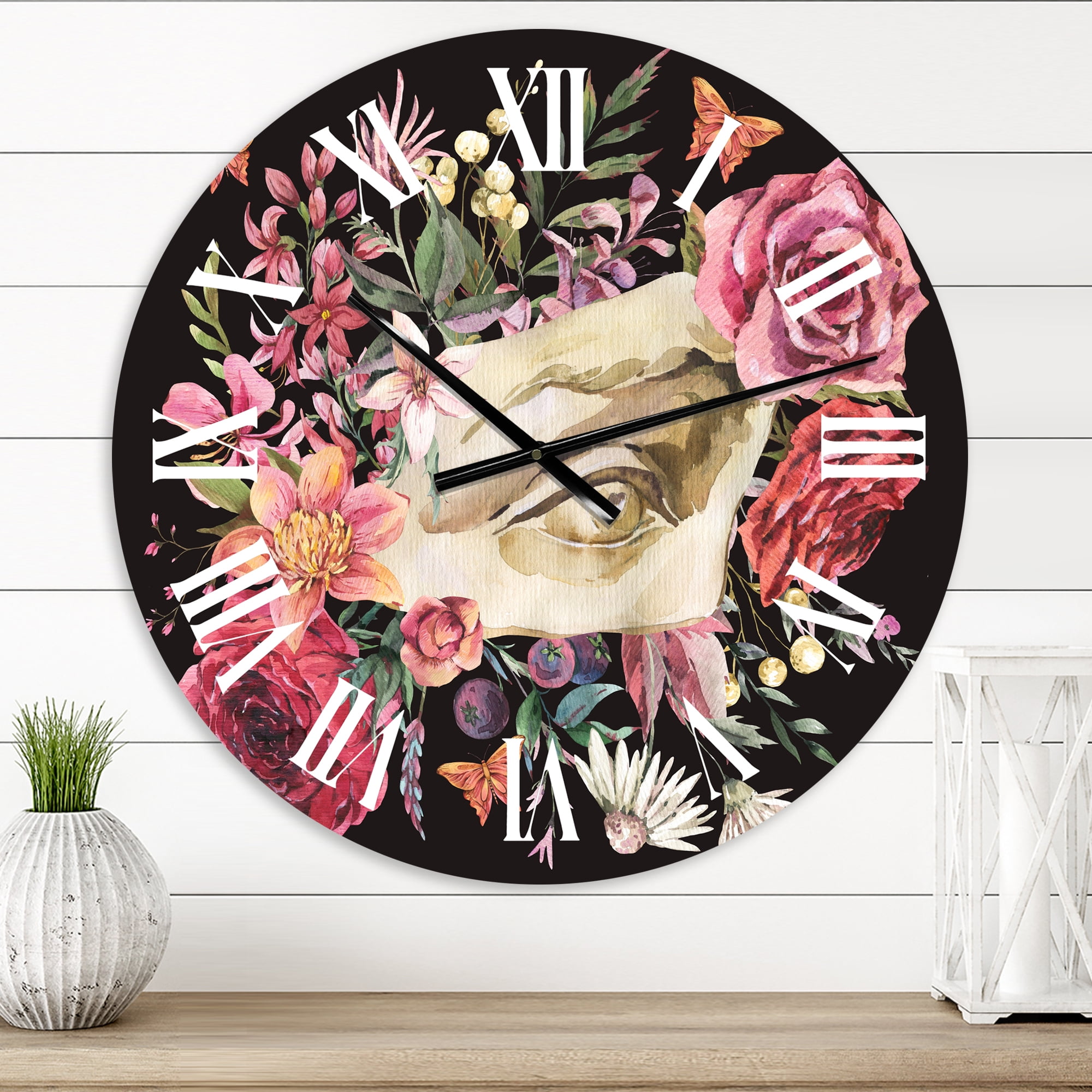 Designart 1 in Farmhouse Wall Clock