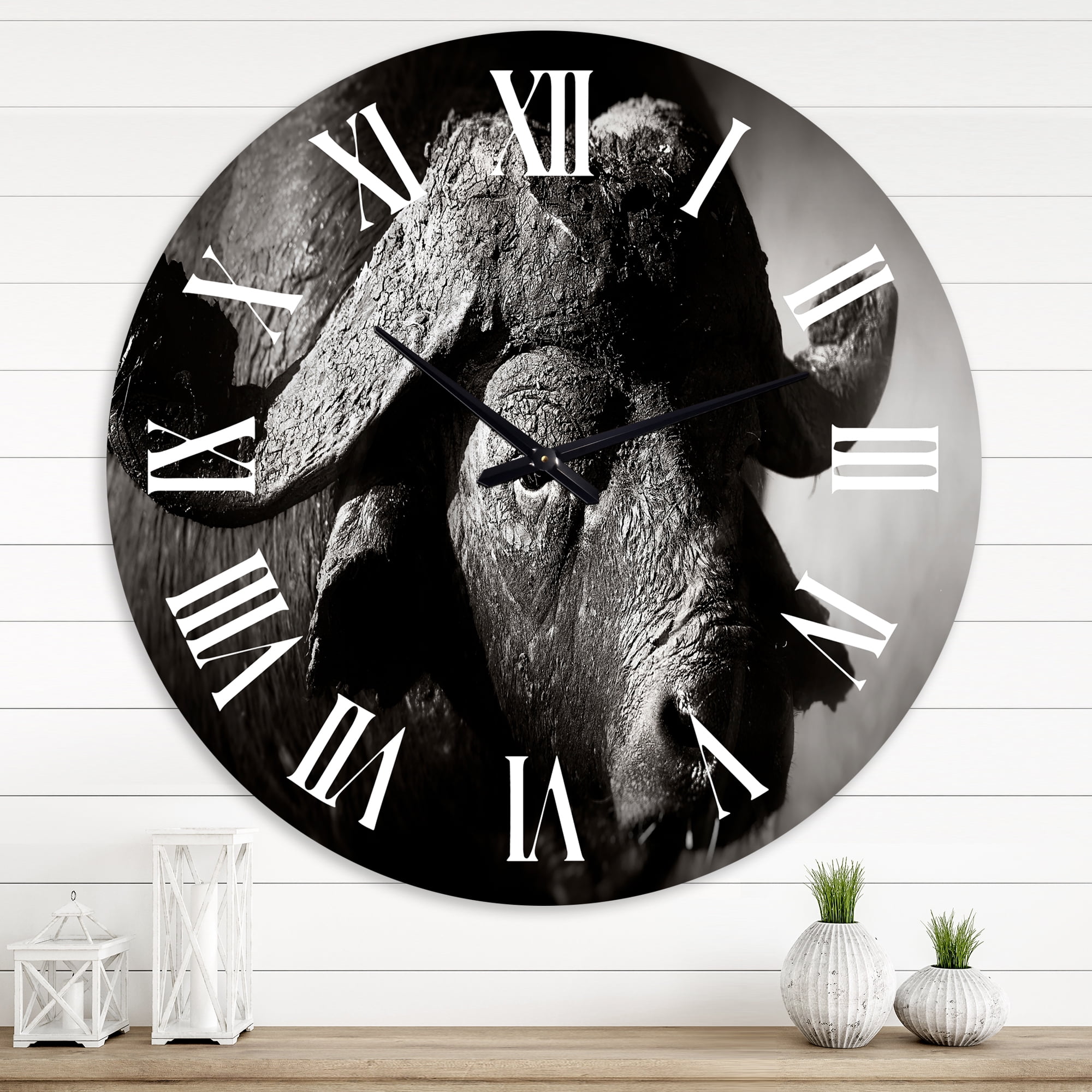 Designart 1 in Farmhouse Wall Clock