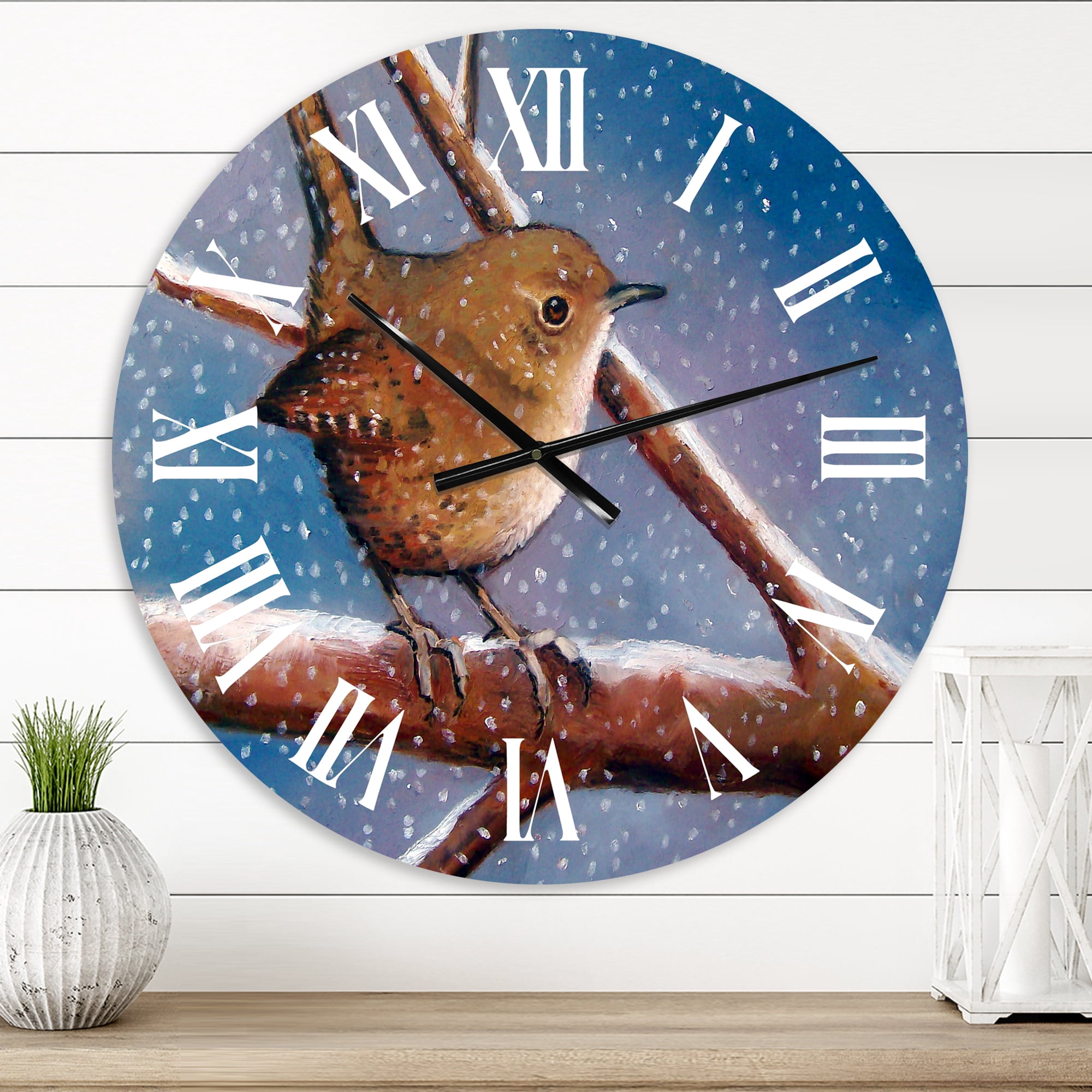 Designart 1 in Farmhouse Wall Clock