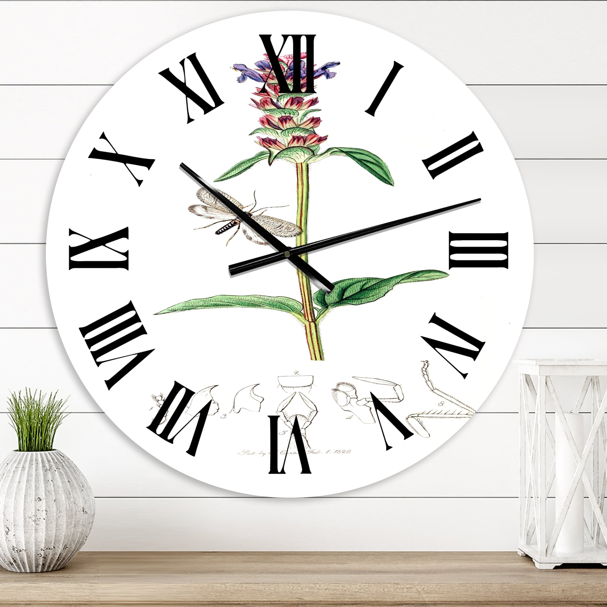 Designart 1 in Farmhouse Wall Clock