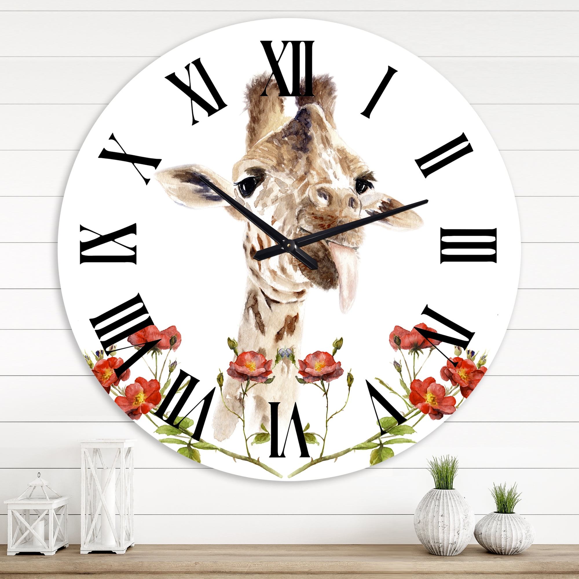 Designart 1 in Farmhouse Wall Clock