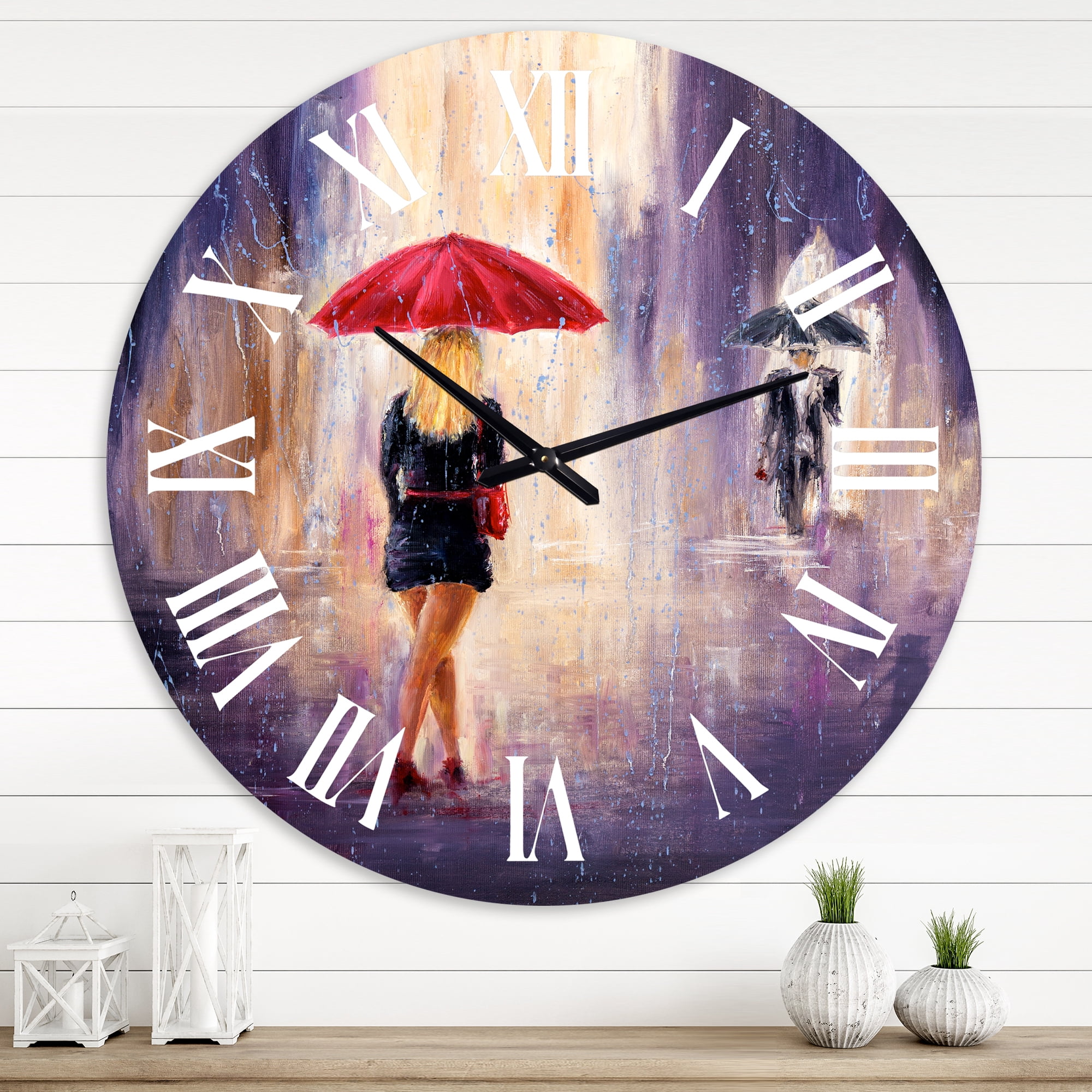 Designart 1 in French,Country Wall Clock