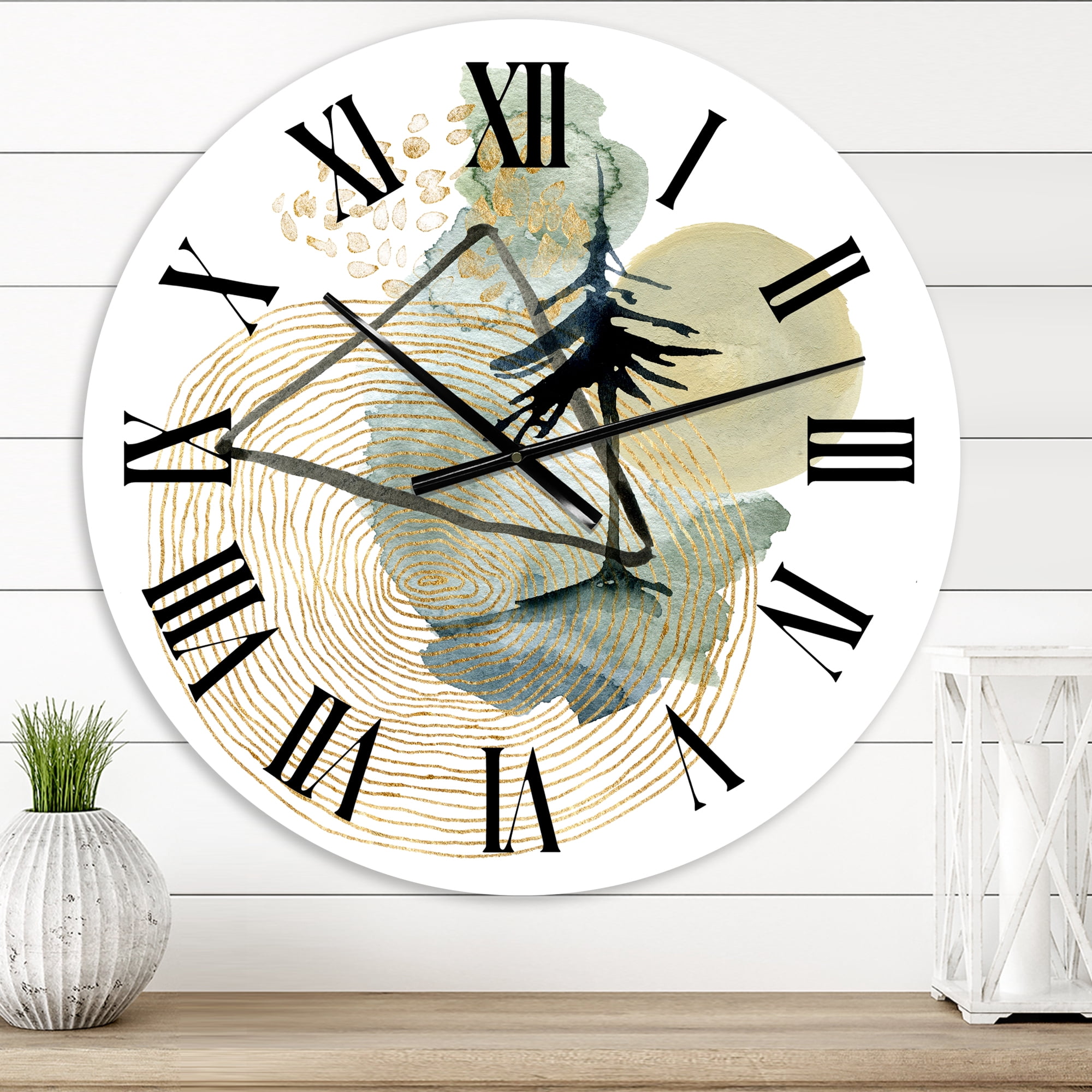 Designart 1 in Mid-Century Wall Clock