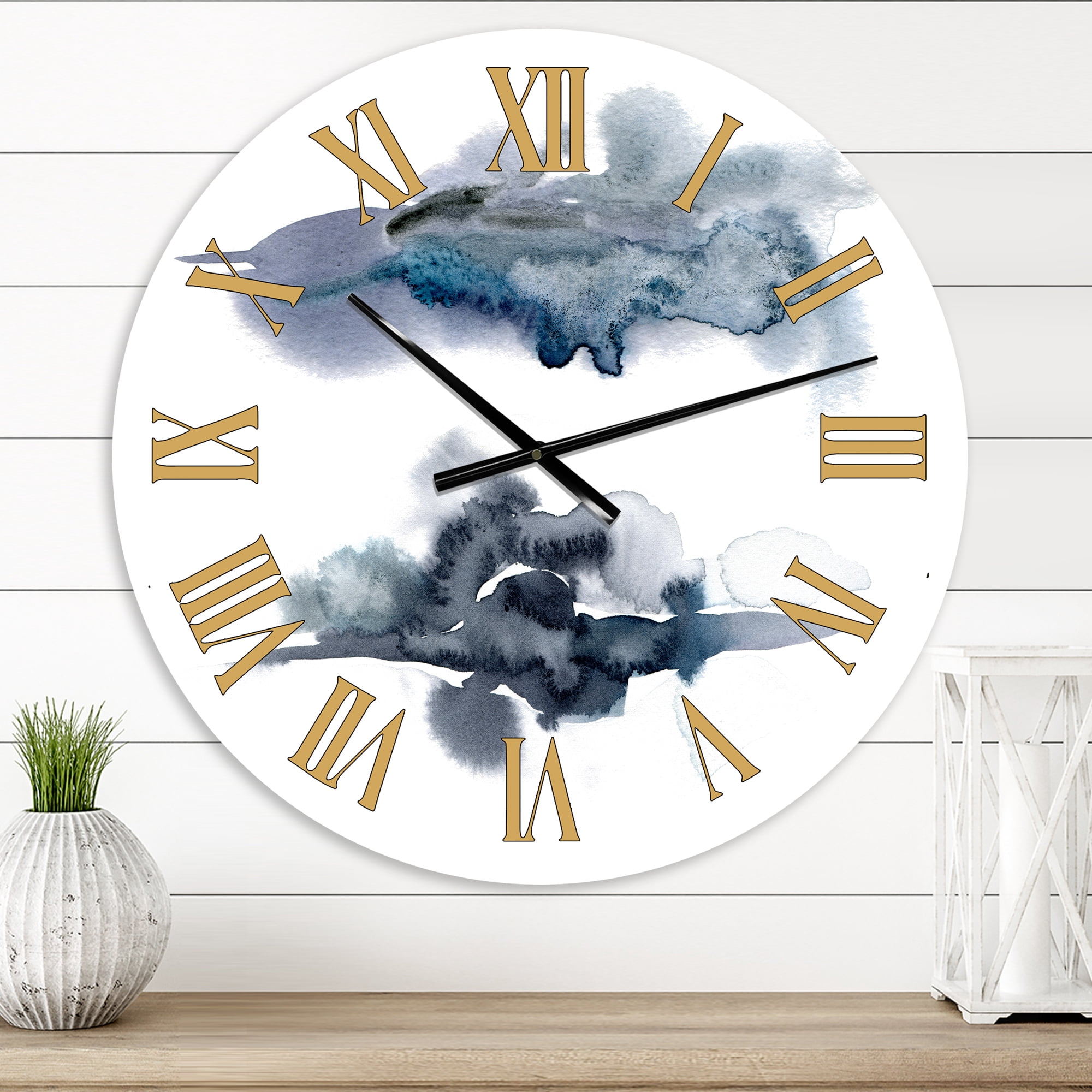 Designart 1 in Modern,Contemporary Wall Clock