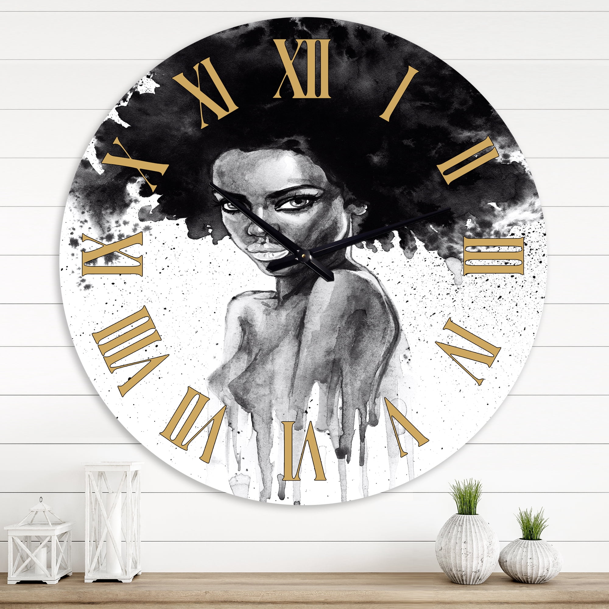 Designart 1 in Modern,Contemporary Wall Clock