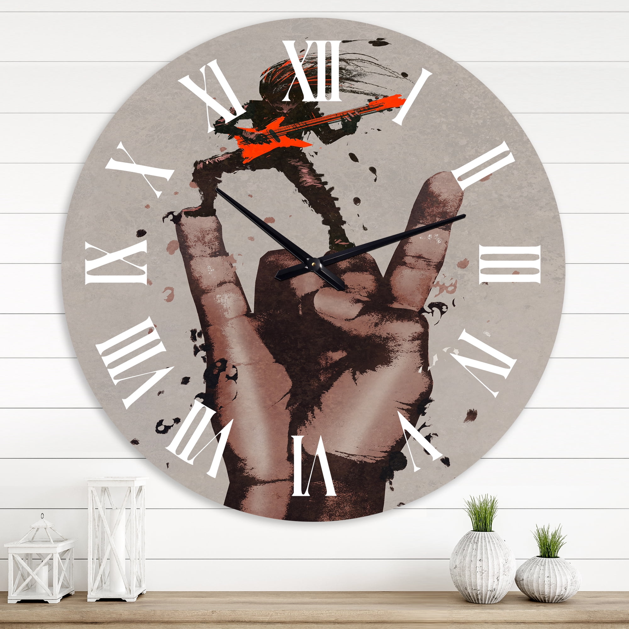 Designart 1 in Modern,Contemporary Wall Clock