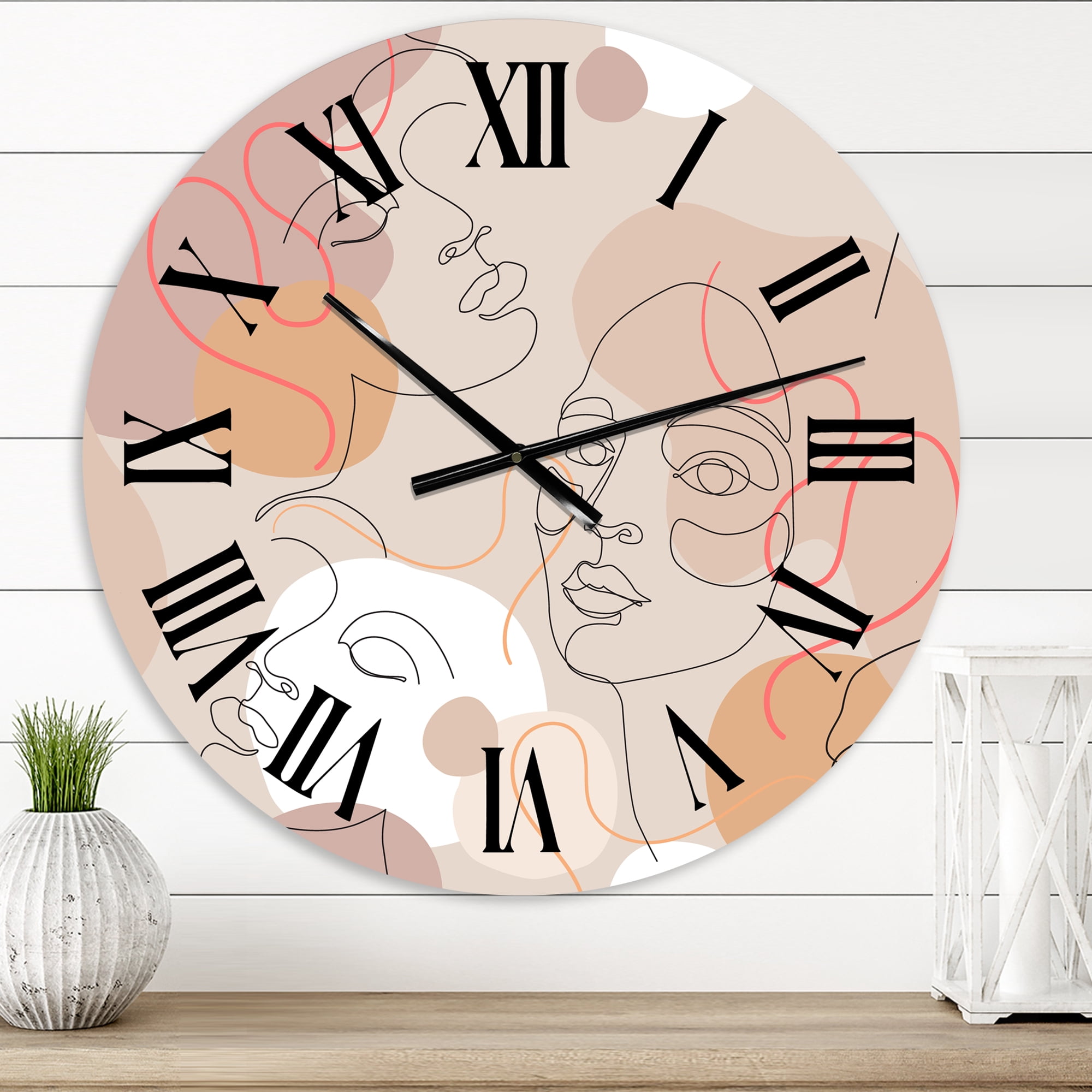 Designart 1 in Modern,Contemporary Wall Clock