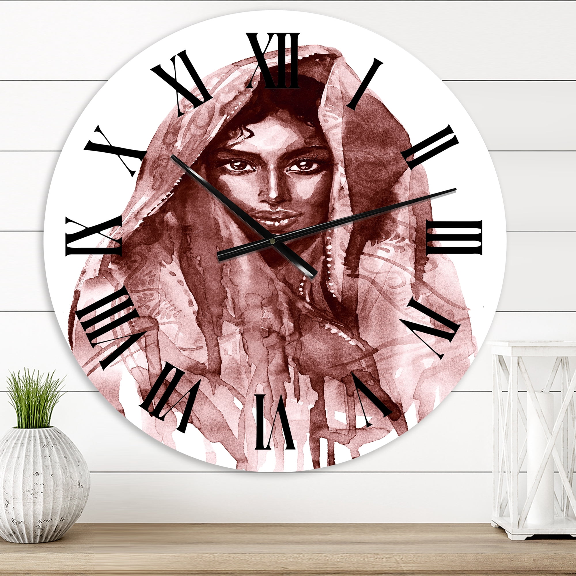 Designart 1 in Modern,Contemporary Wall Clock