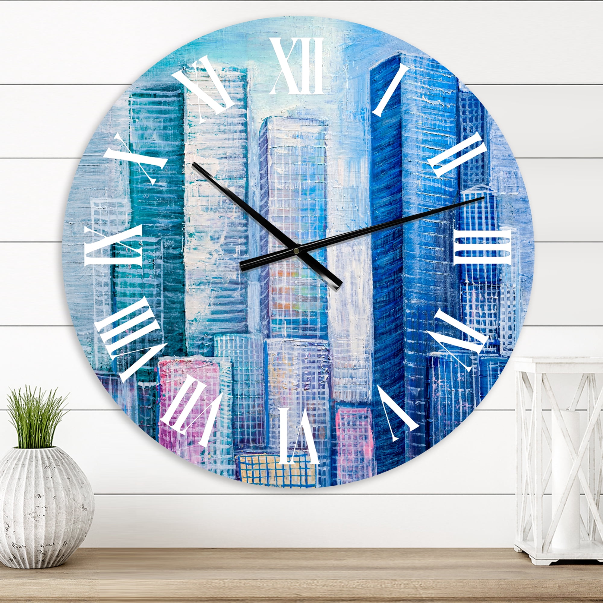 Designart 1 in Modern,Contemporary Wall Clock