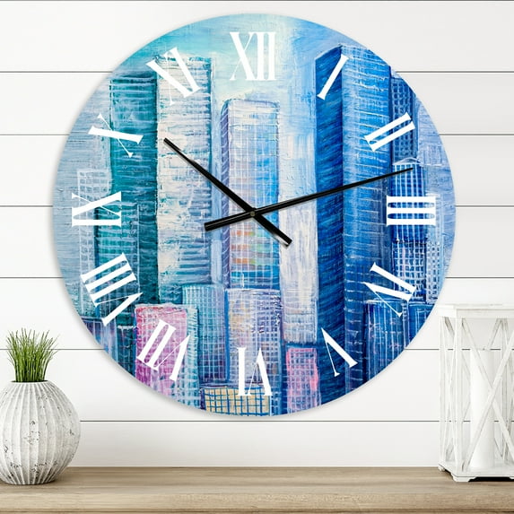 Designart 1 in Modern,Contemporary Wall Clock