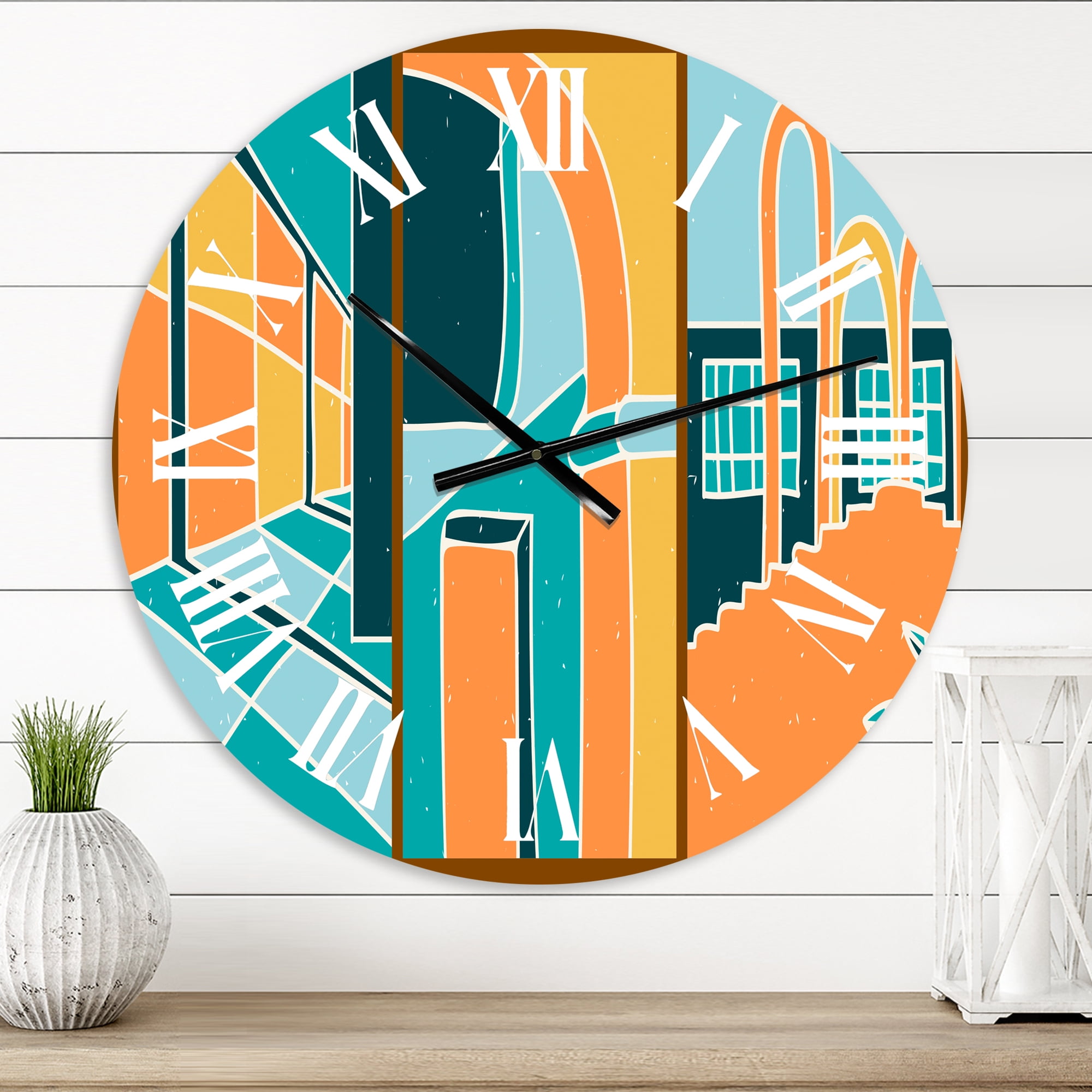 Designart 1 in Modern,Contemporary Wall Clock